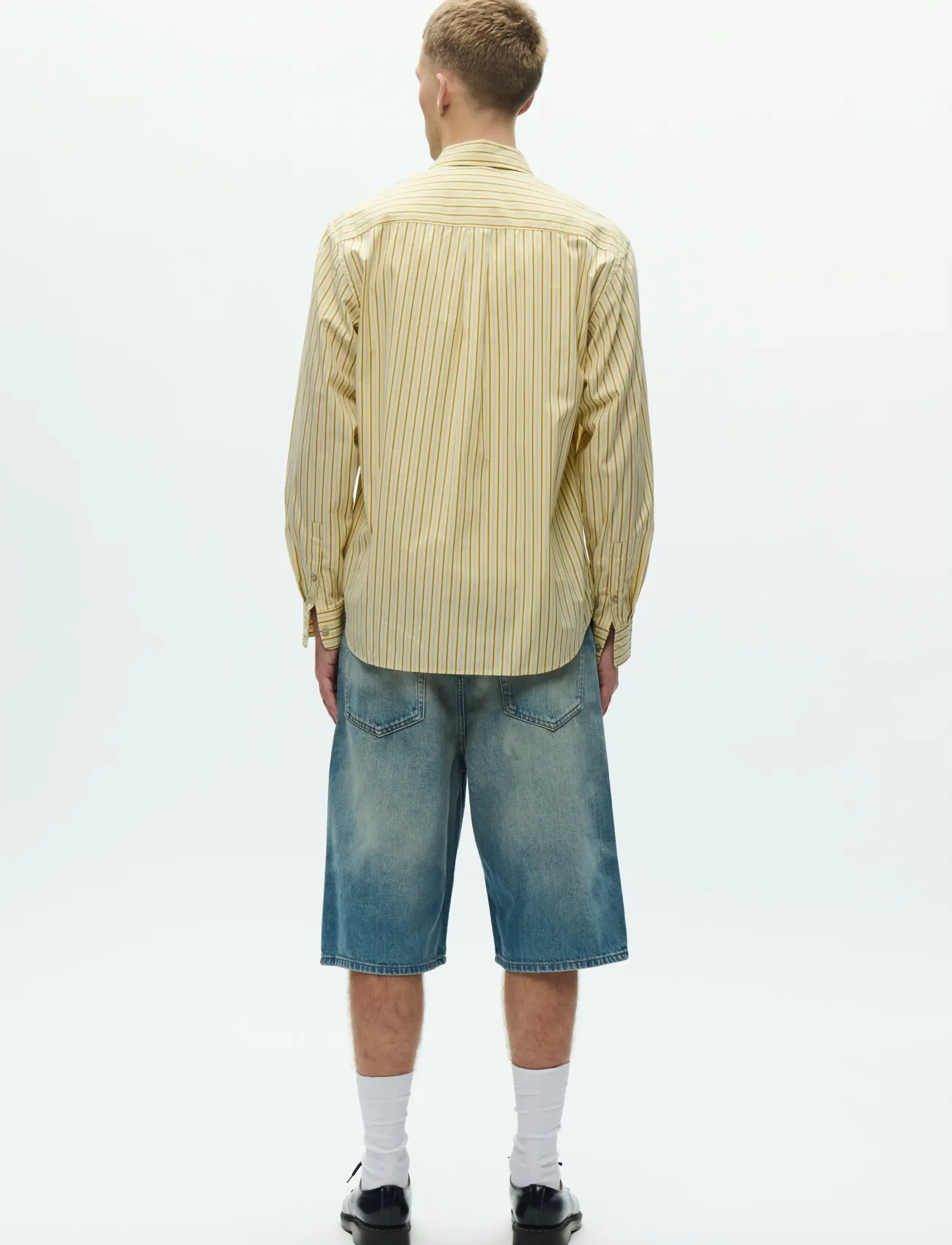 WOOD WOOD - WWNico shirt 25115 - basic skjorter - golden palm stripe - 3