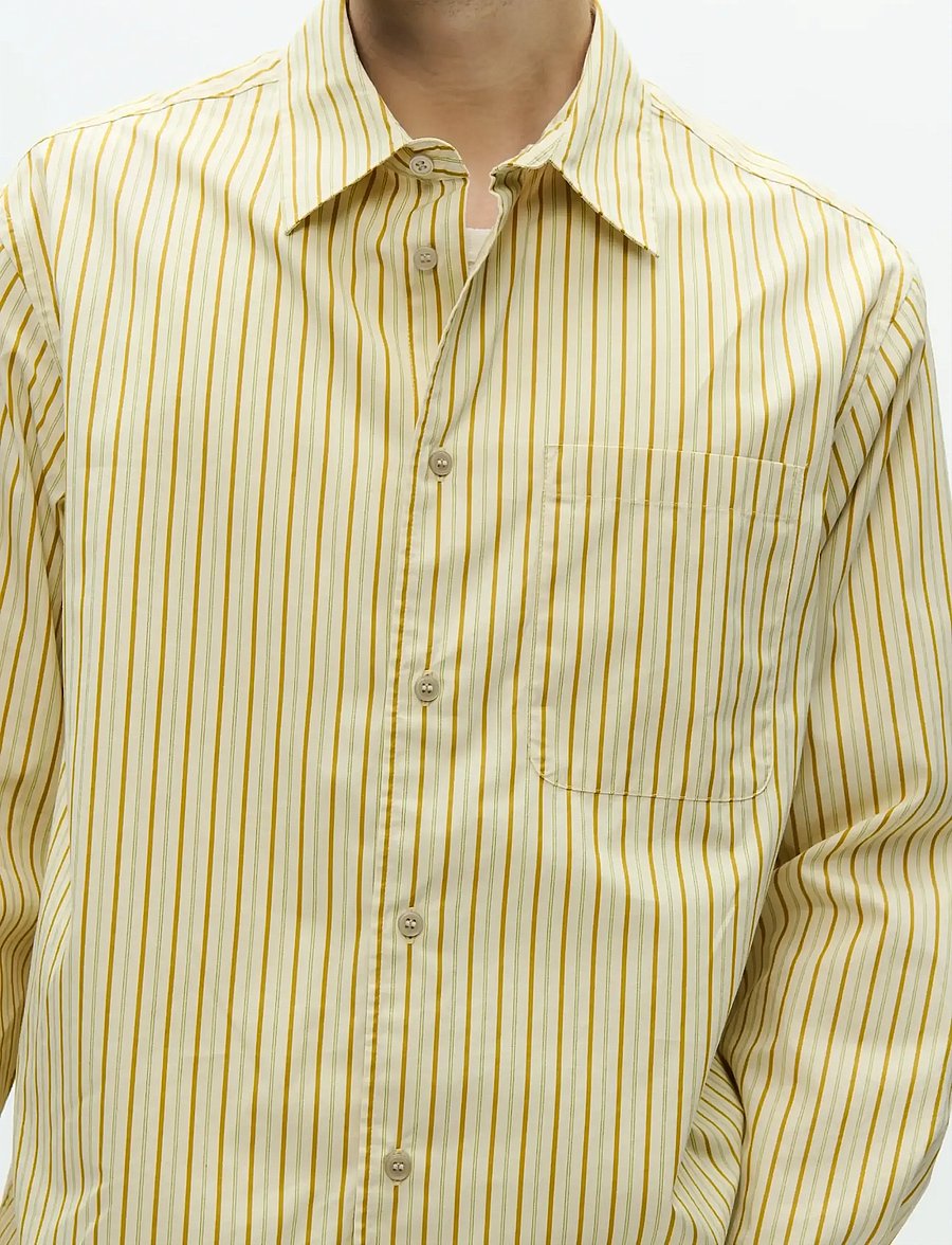 WOOD WOOD - WWNico shirt 25115 - basic-hemden - golden palm stripe - 4