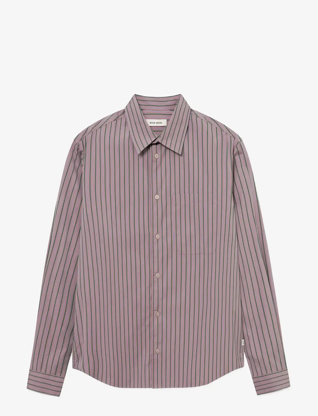 WOOD WOOD - WWNico shirt 25115 - basic-hemden - verdant green stripe - 0