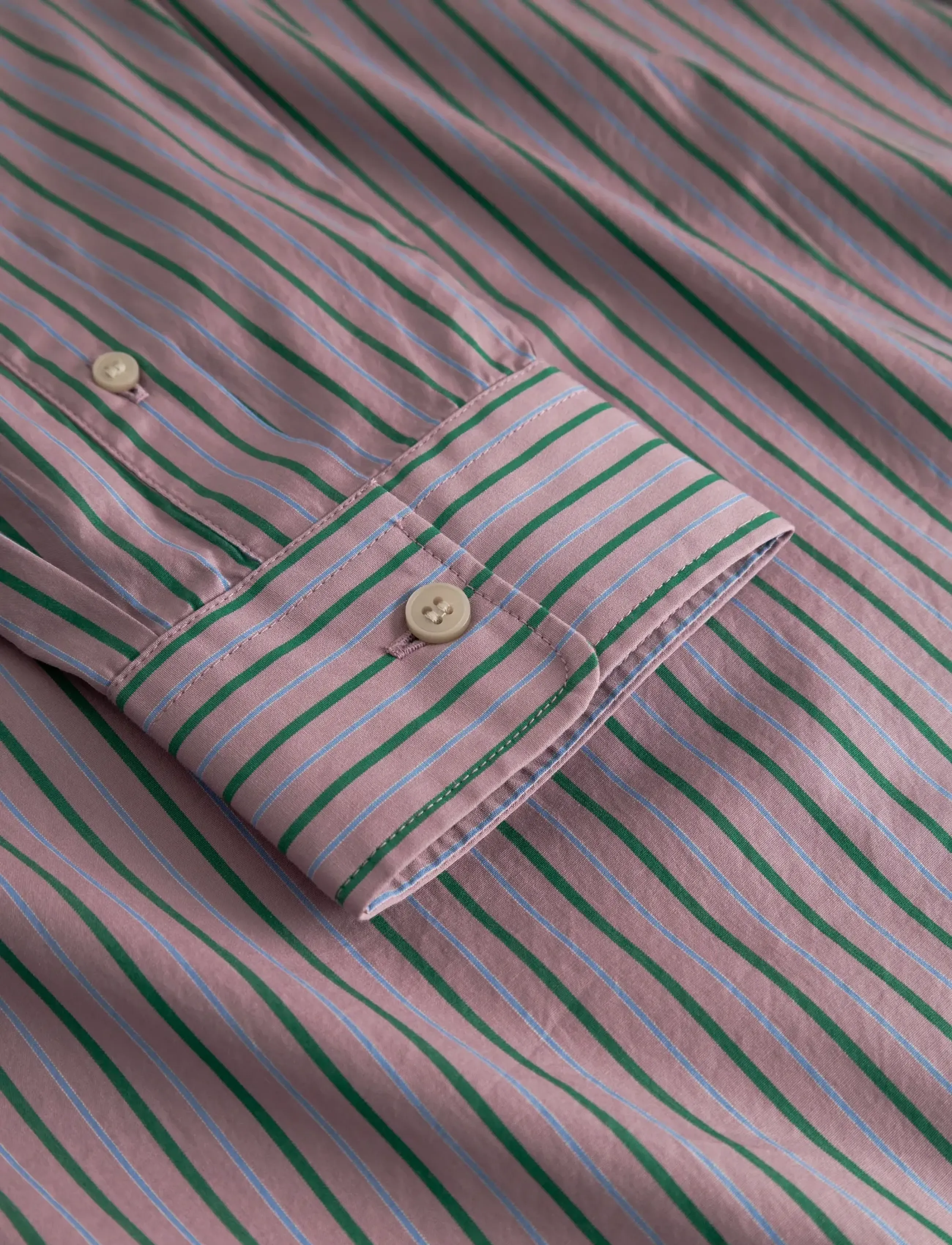 WOOD WOOD - WWNico shirt 25115 - bolir - verdant green stripe - 3