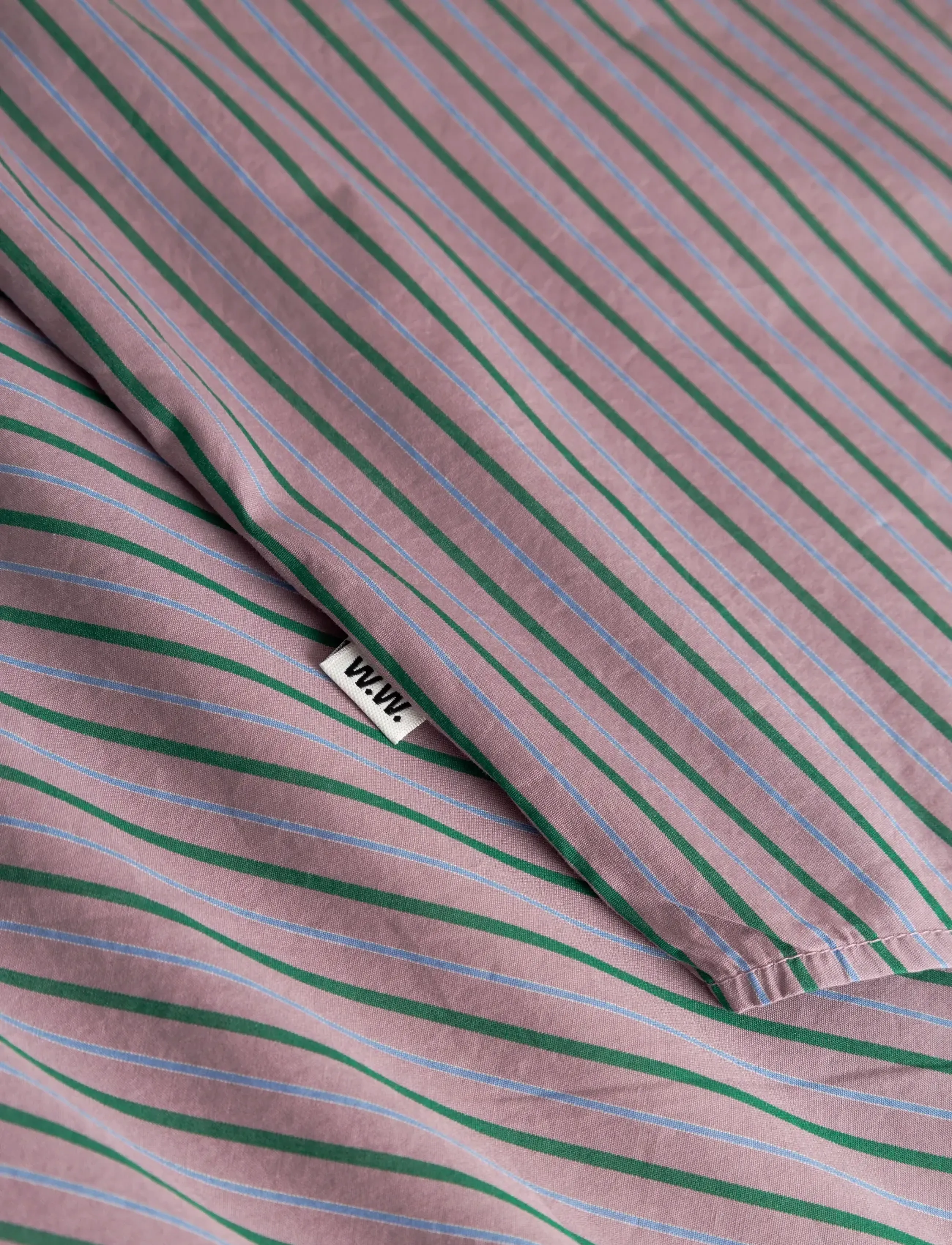 WOOD WOOD - WWNico shirt 25115 - bolir - verdant green stripe - 4