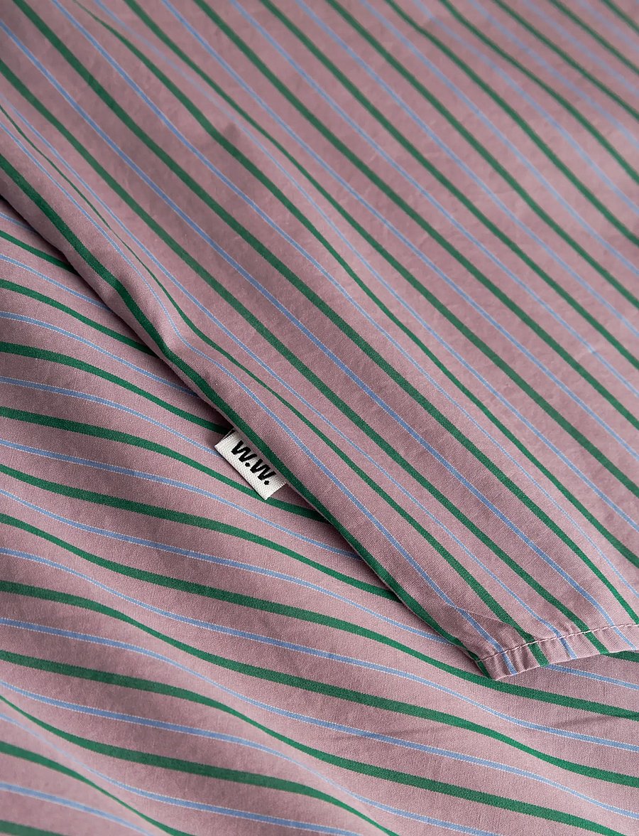 WOOD WOOD - WWNico shirt 25115 - basic skjorter - verdant green stripe - 4
