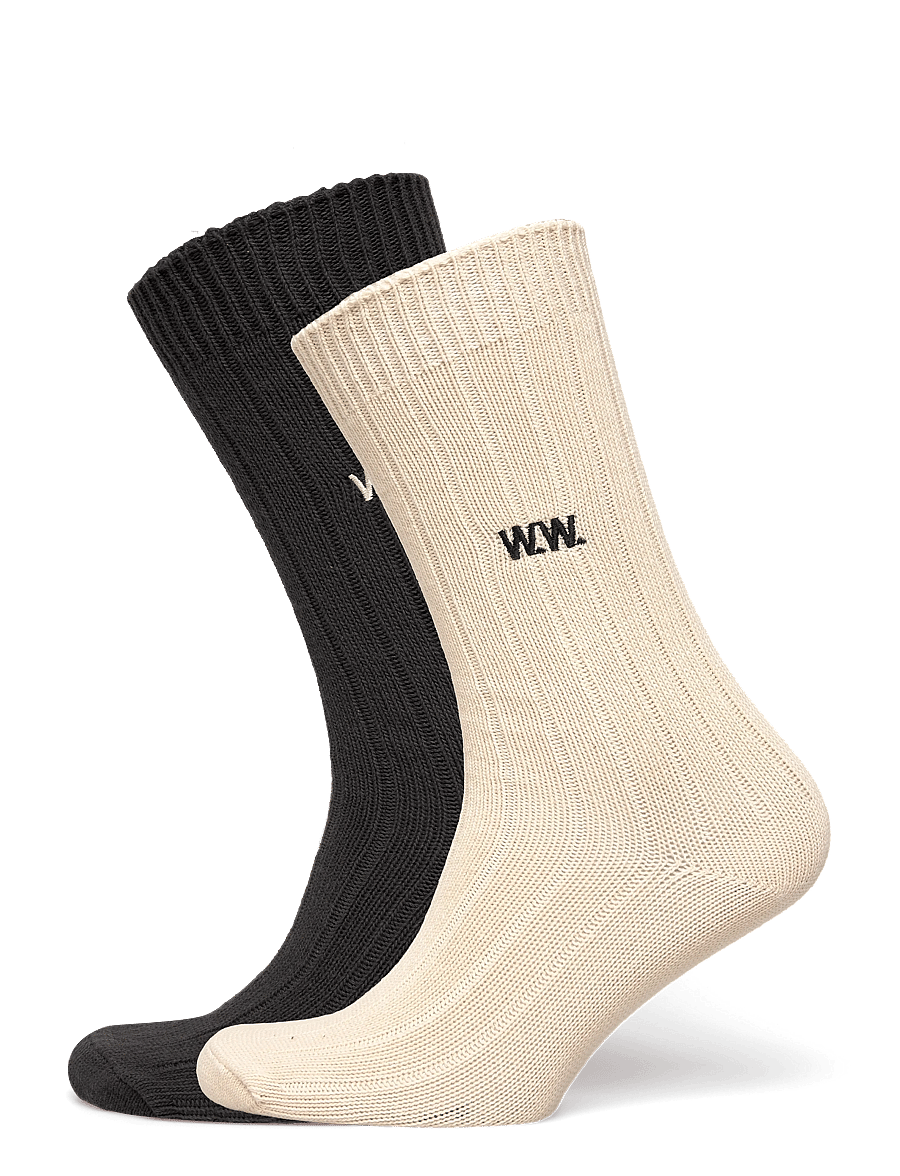 WOOD WOOD - WWDakota 2 pack sock 25330 - urheilusukat - turtledove / gray pinstripe - 0