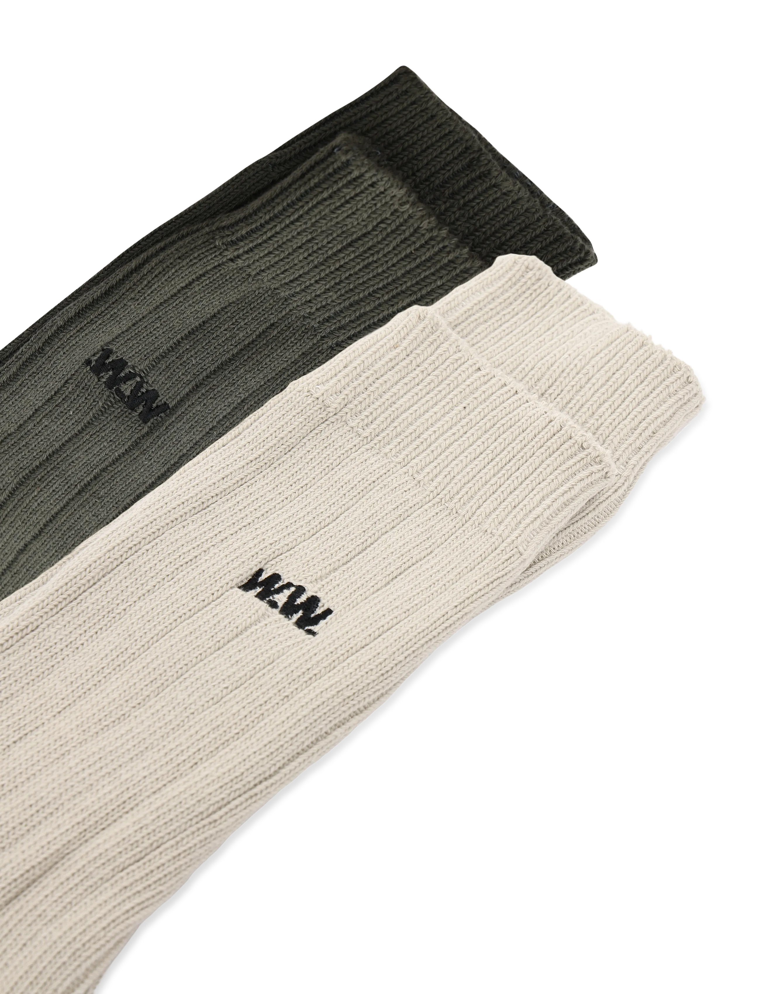 WOOD WOOD - WWDakota 2 pack sock 25330 - crew socks - silver birch/deep depths - 2
