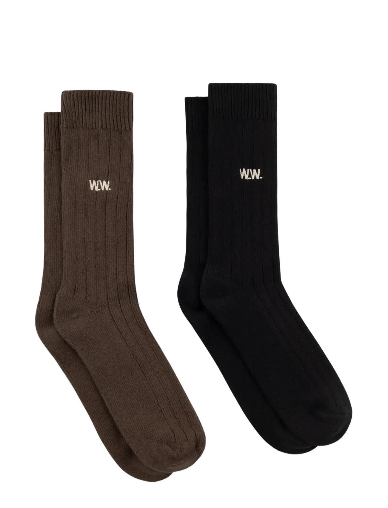 WOOD WOOD WWDakota 2 pack sock 25330 - Strømper - DESERT PALM/BLACK / brown