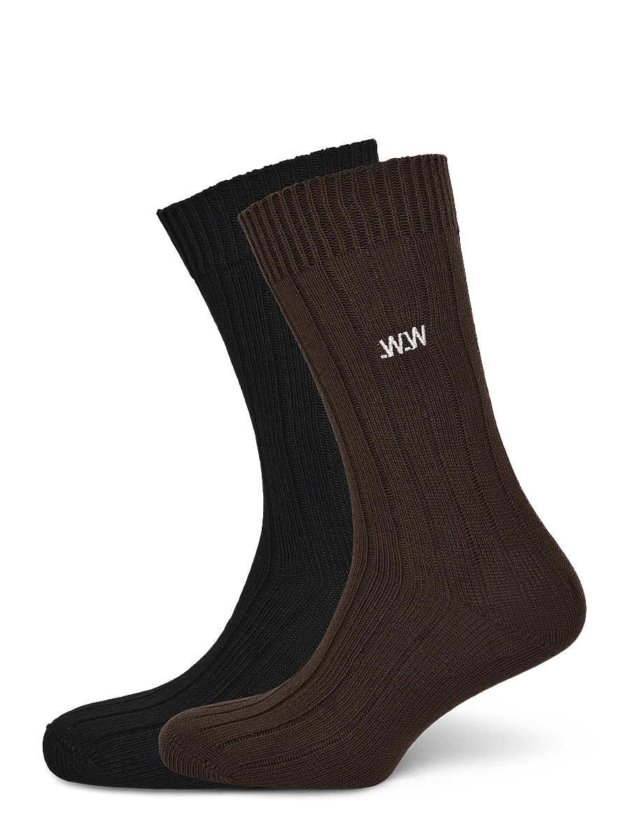 WOOD WOOD - WWDakota 2 pack sock 25330 - tennissocken - desert palm/black - 3