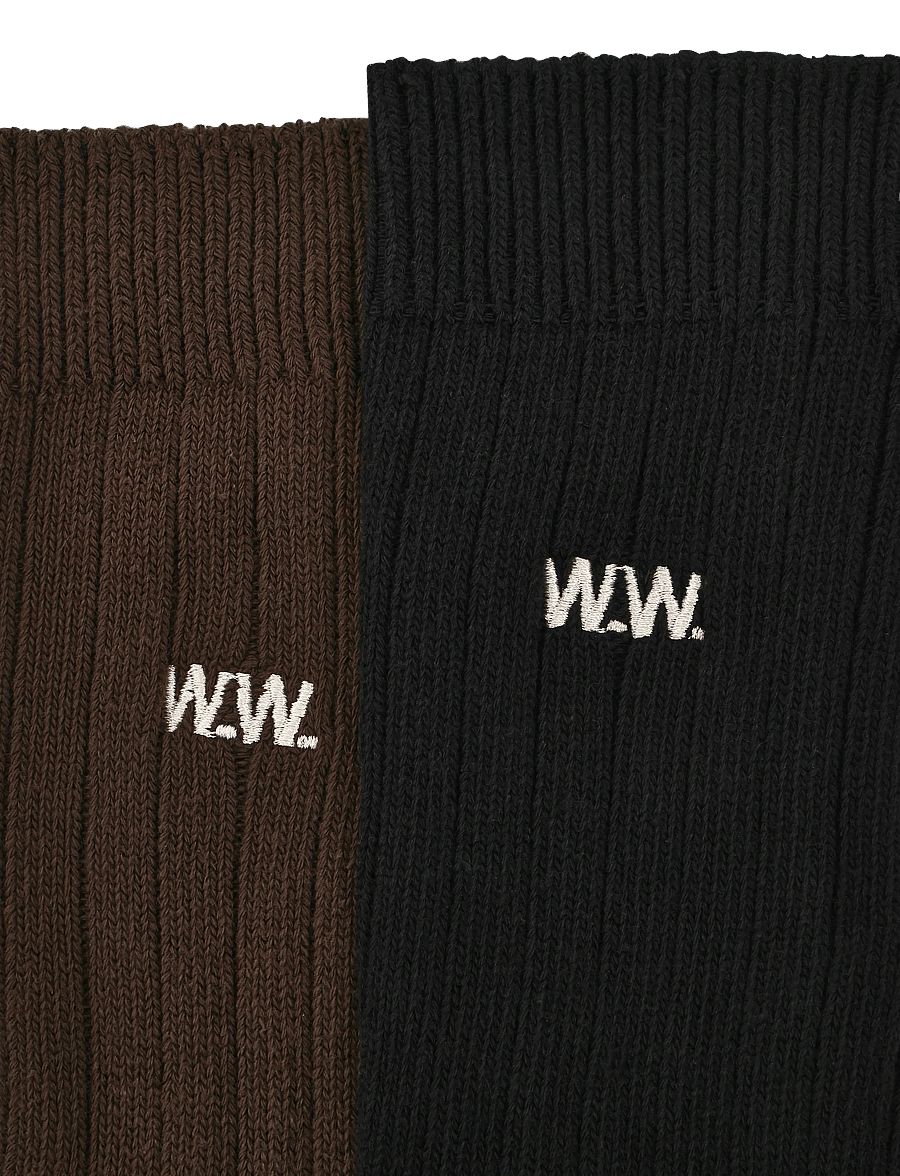 WOOD WOOD - WWDakota 2 pack sock 25330 - tennissocken - desert palm/black - 4