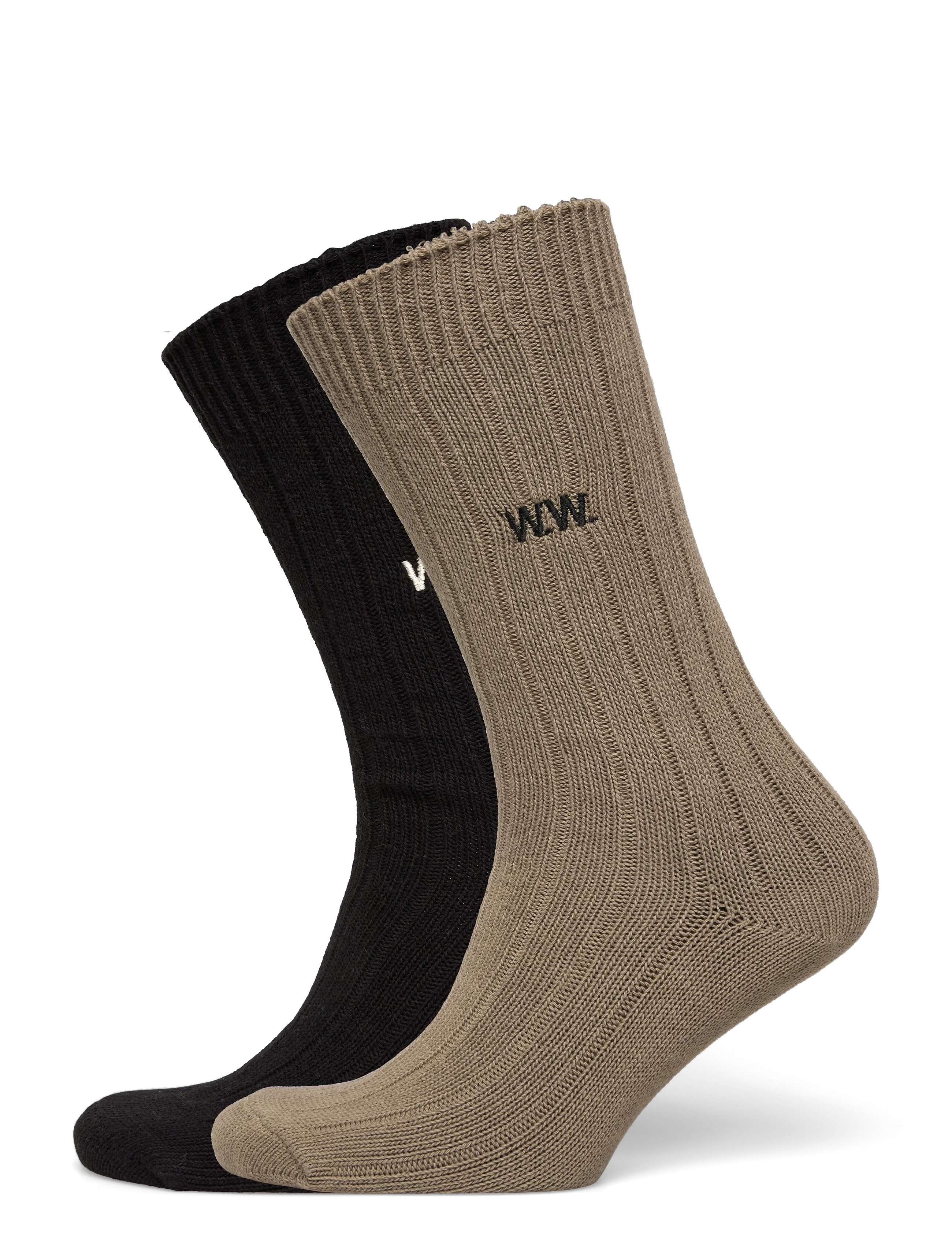 WOOD WOOD WWDakota 2 pack sock 25330 - Sokid - SENECA ROCK/ BLACK / black