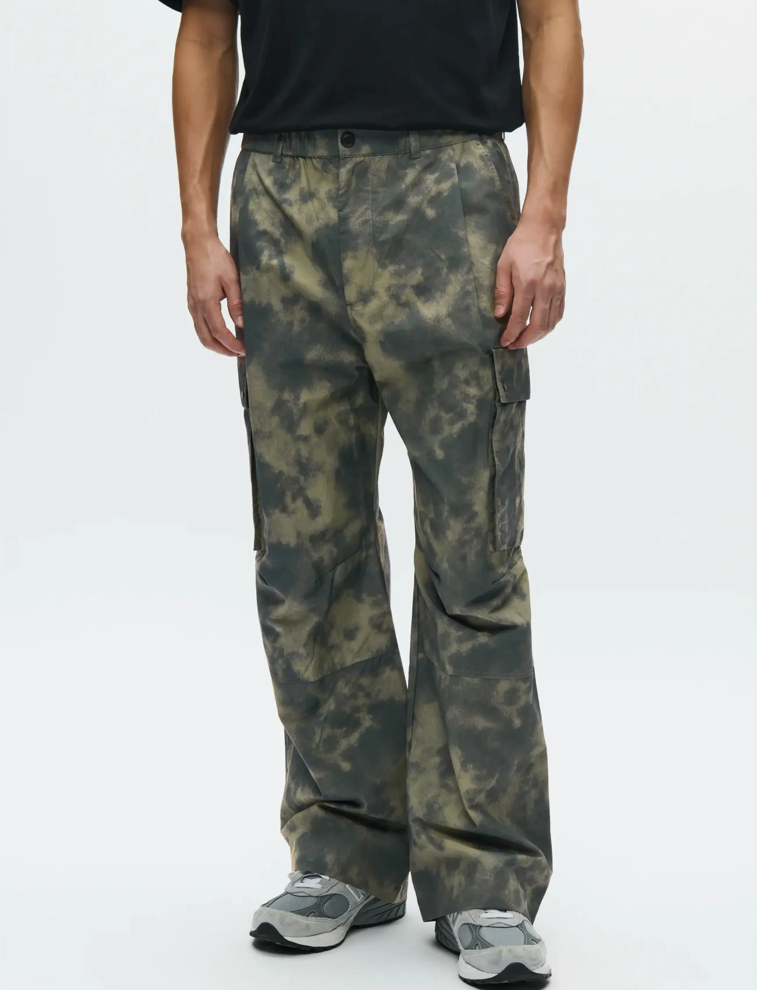WOOD WOOD WWEthan cargo trousers 25357 - Streetwear - CLOUDY BLUE / khaki/green