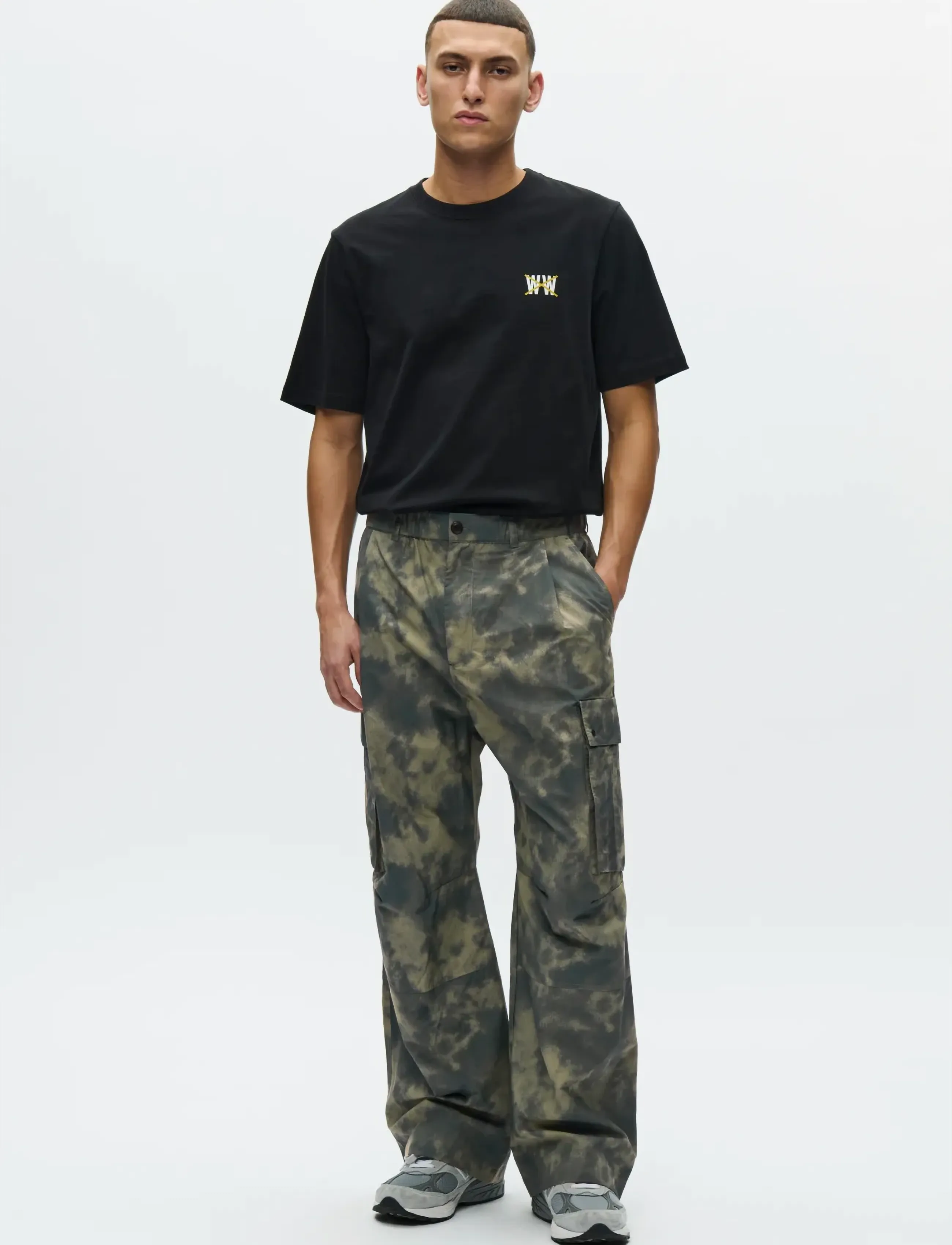 WOOD WOOD - WWEthan cargo trousers 25357 - bojówki - cloudy blue - 3