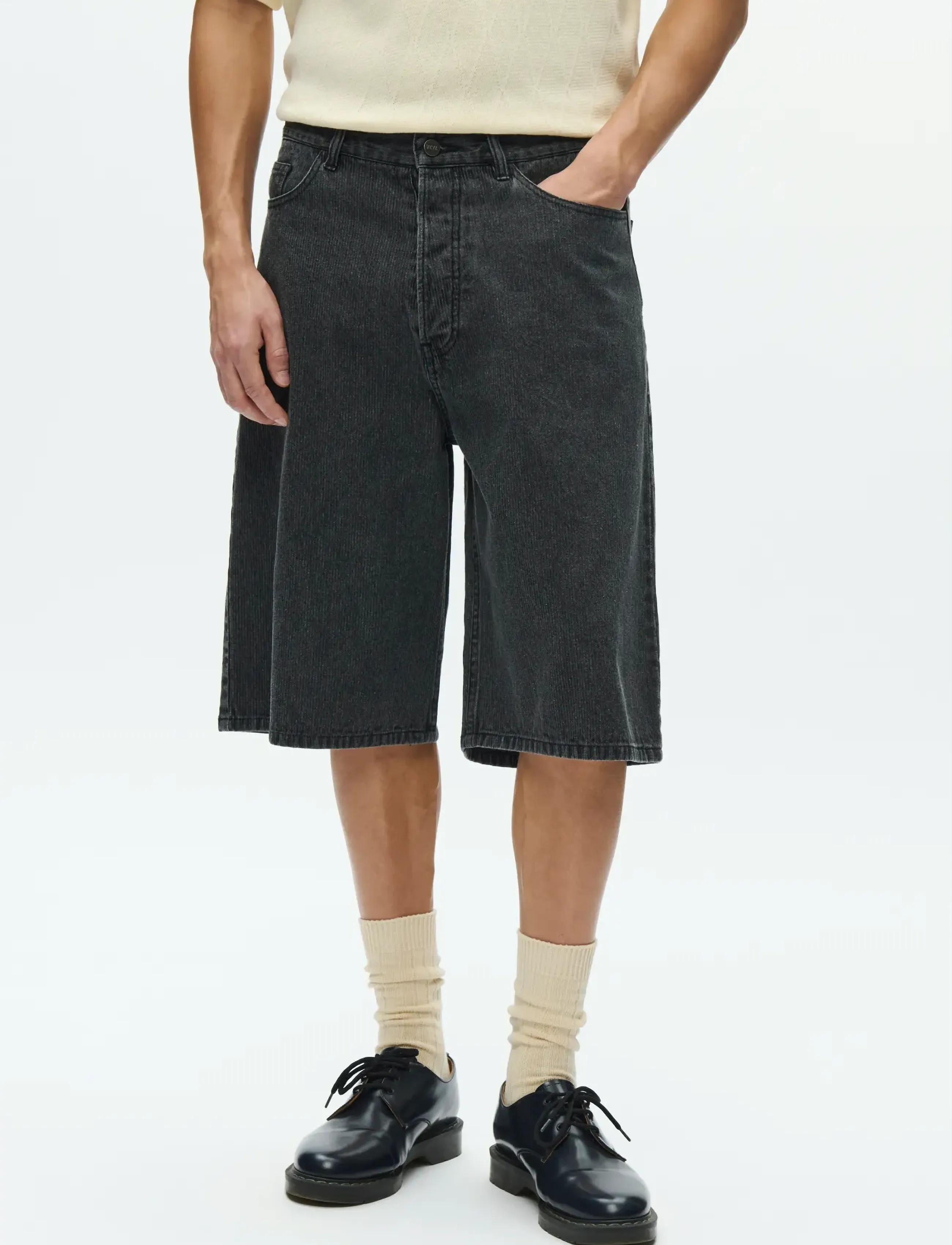 WOOD WOOD WWType 16 jorts 25354 - Lühikesed püksid - WASHED BLACK / grey