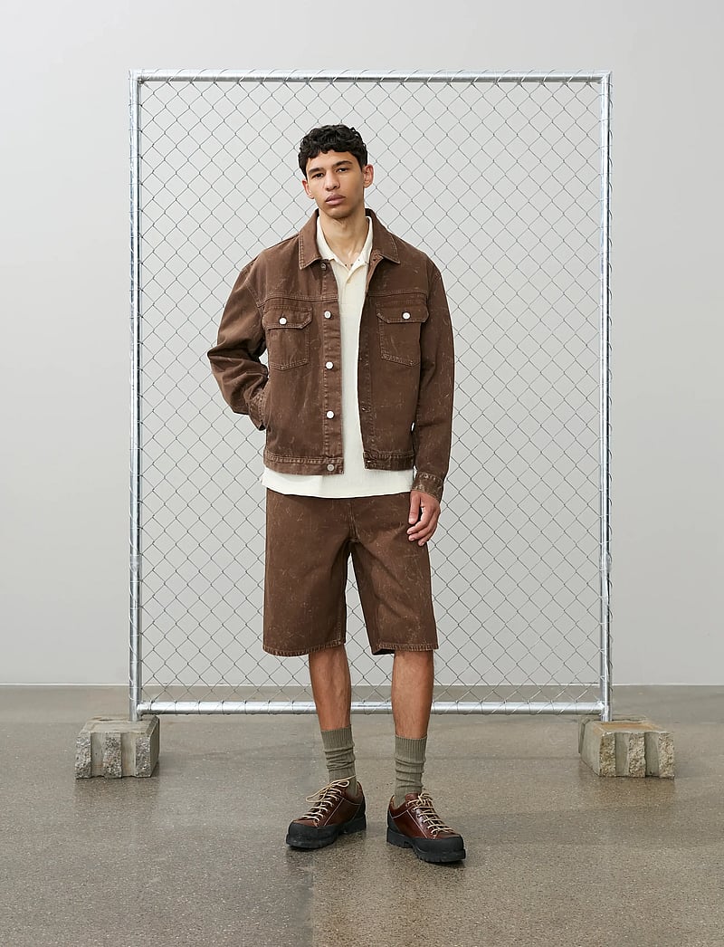 WOOD WOOD - WWType 10 jacket 25377 - uforede denimjakker - brown marble - 2