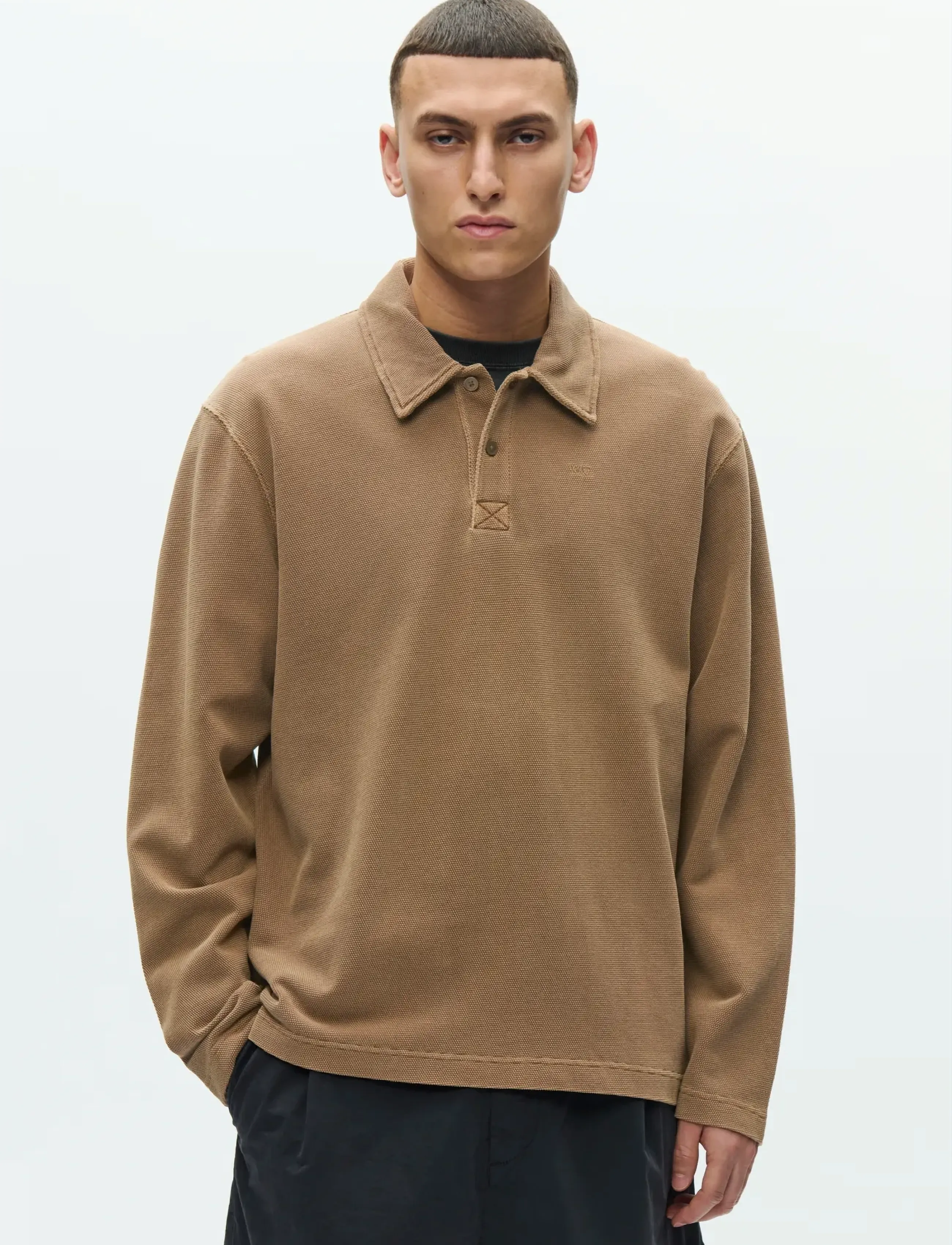 WOOD WOOD WWThiago polo 25395 - Streetwear - ERMINE / brown