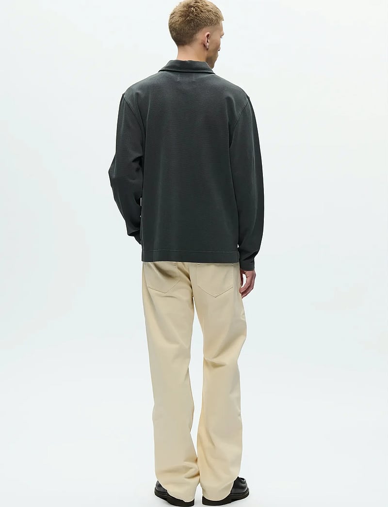 WOOD WOOD - WWThiago polo 25395 - långärmade pikéer - washed black - 3