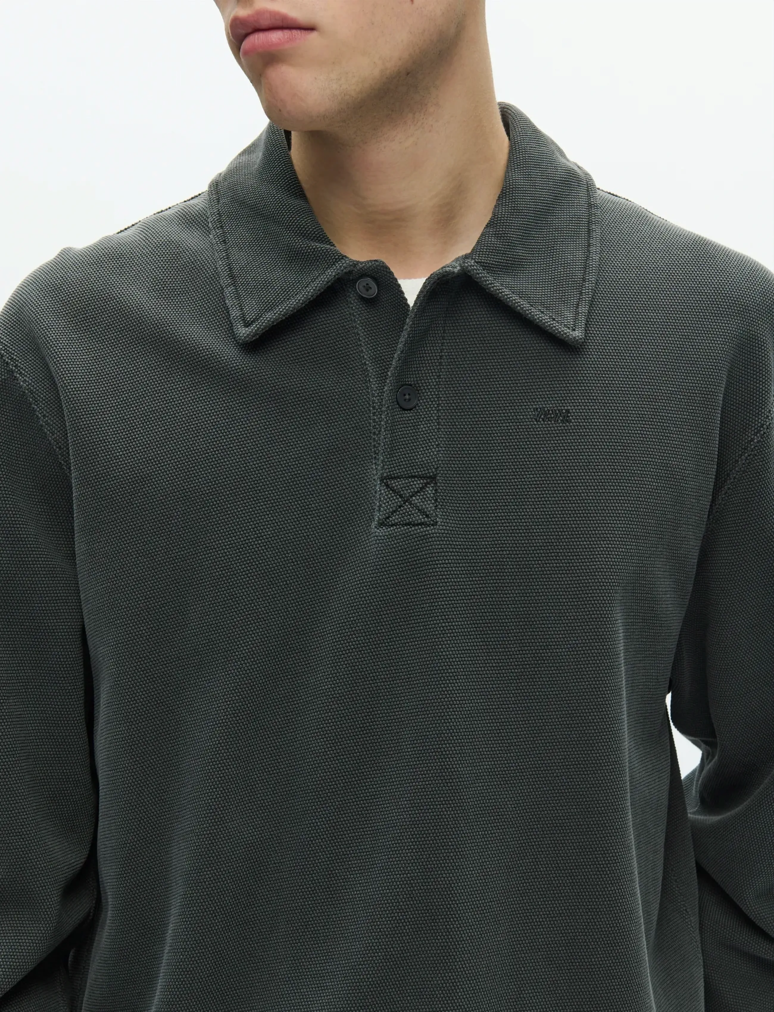 WOOD WOOD - WWThiago polo 25395 - polos à manches longues - washed black - 4