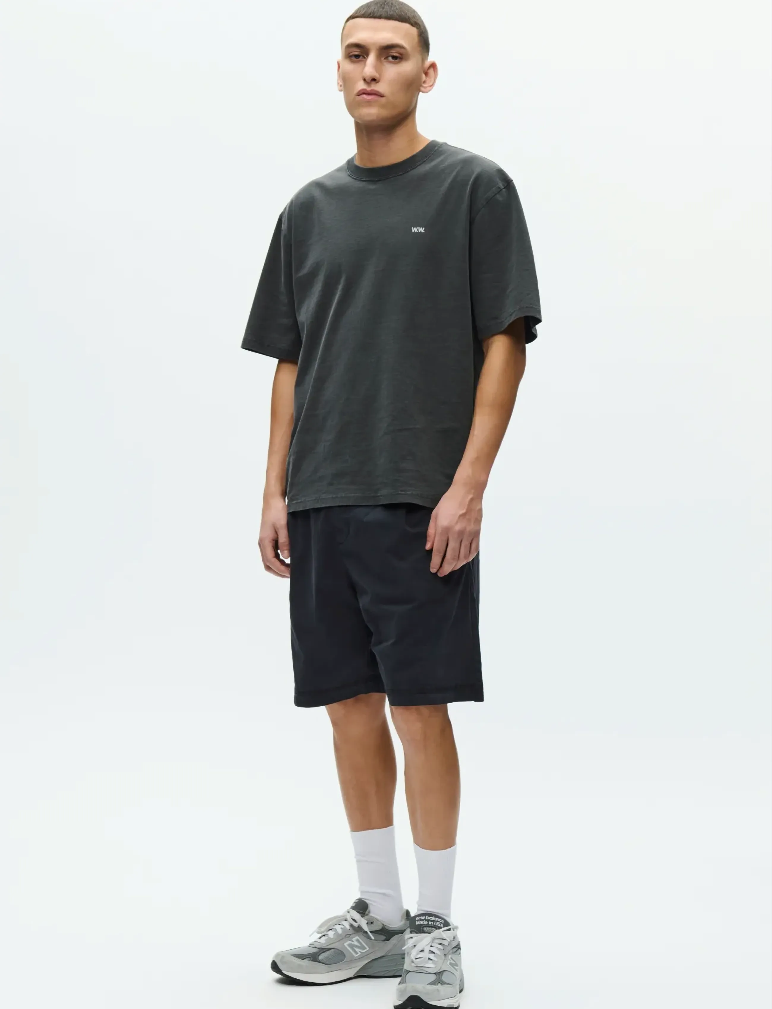 WOOD WOOD - WWGary tee object 25207 - short-sleeved t-shirts - washed black - 2