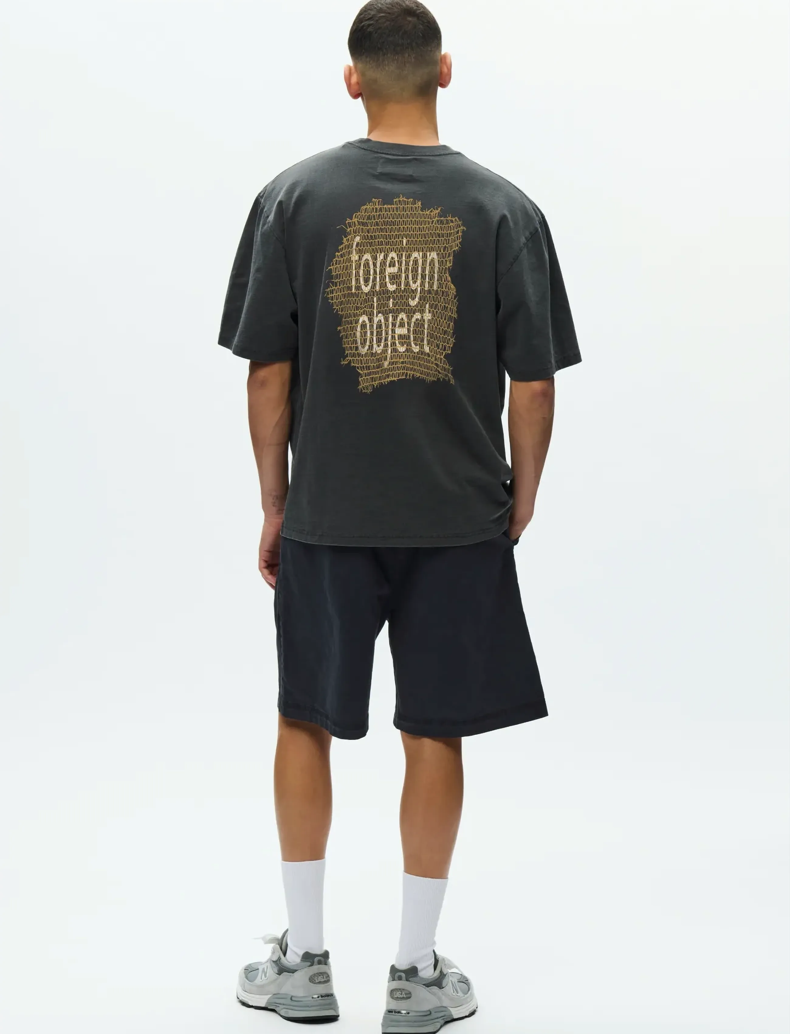 WOOD WOOD - WWGary tee object 25207 - short-sleeved t-shirts - washed black - 4