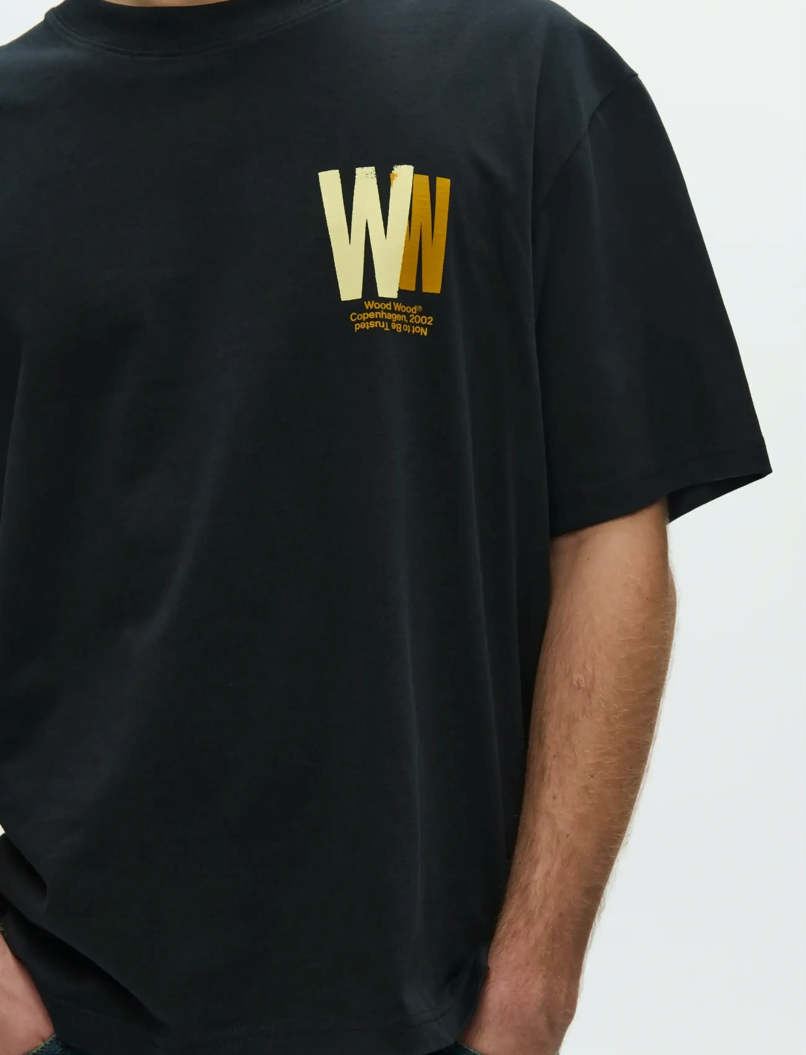 WOOD WOOD - WWGary tee public order 25220 - kurzärmelig - black - 2