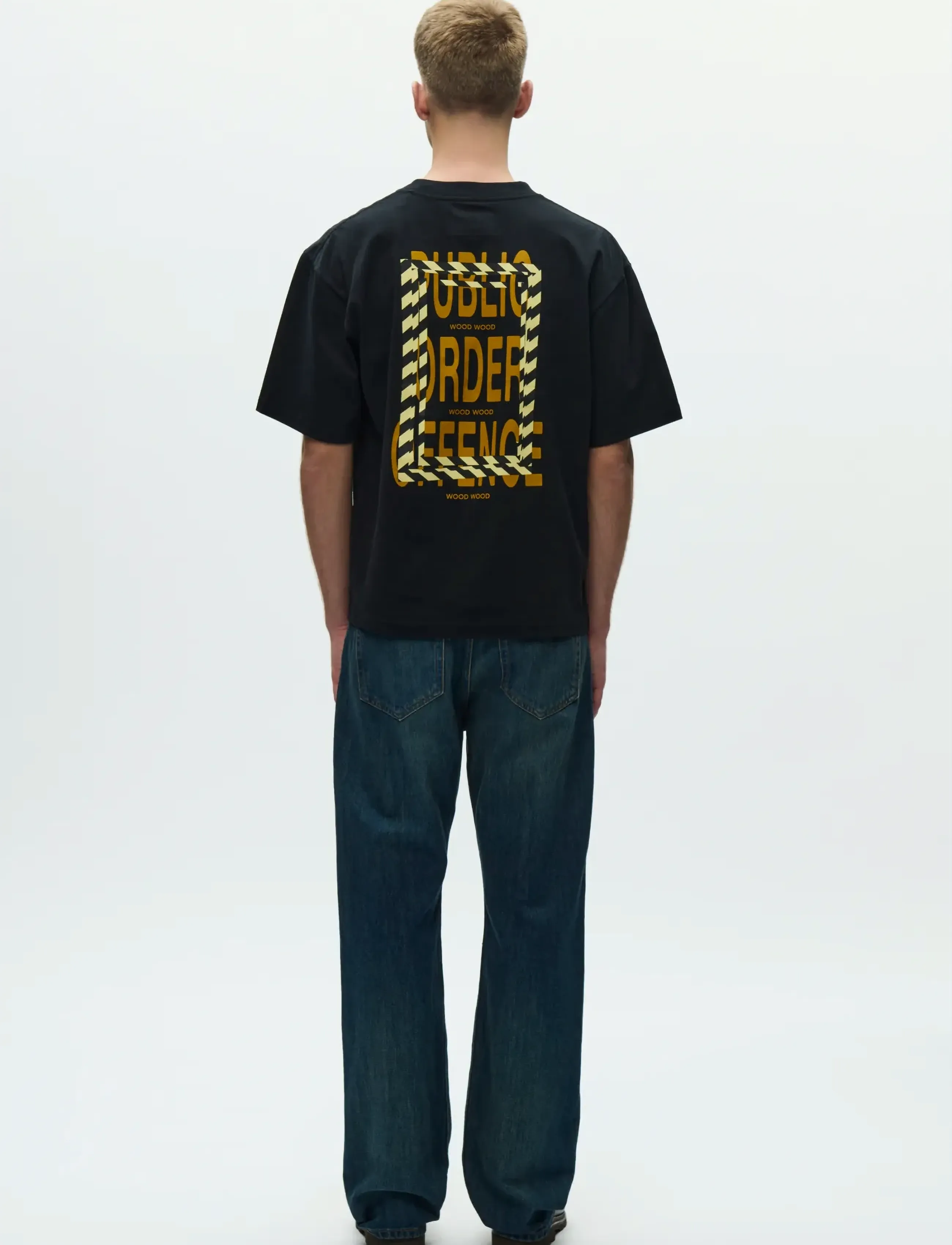 WOOD WOOD - WWGary tee public order 25220 - kurzärmelig - black - 5