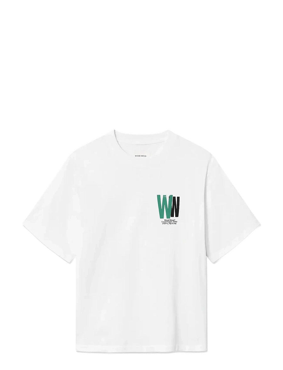 WOOD WOOD - WWGary tee public order 25220 - short-sleeved t-shirts - bright white - 1