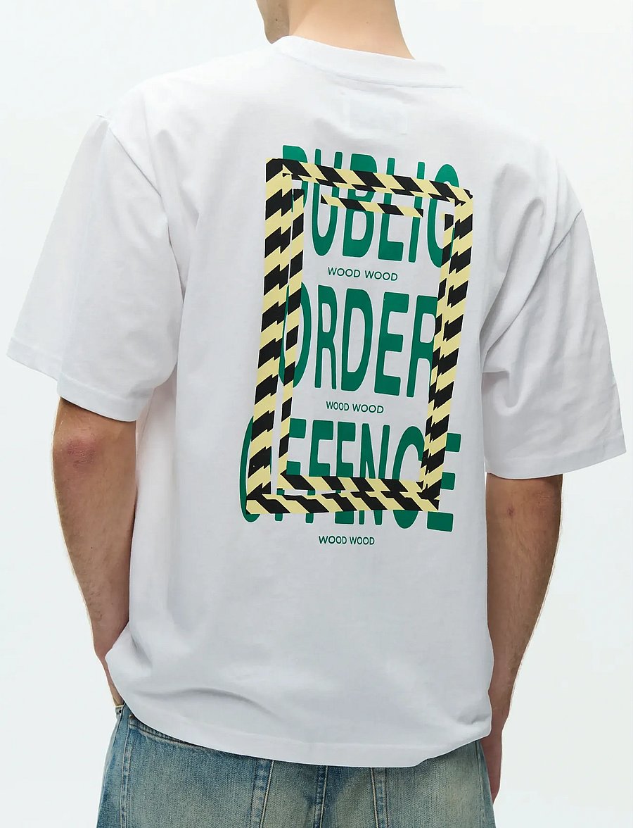 WOOD WOOD - WWGary tee public order 25220 - short-sleeved t-shirts - bright white - 0