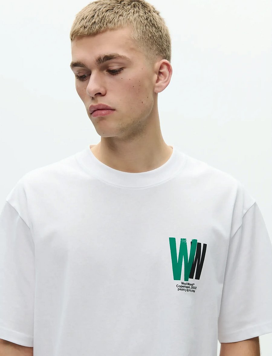 WOOD WOOD - WWGary tee public order 25220 - short-sleeved t-shirts - bright white - 2