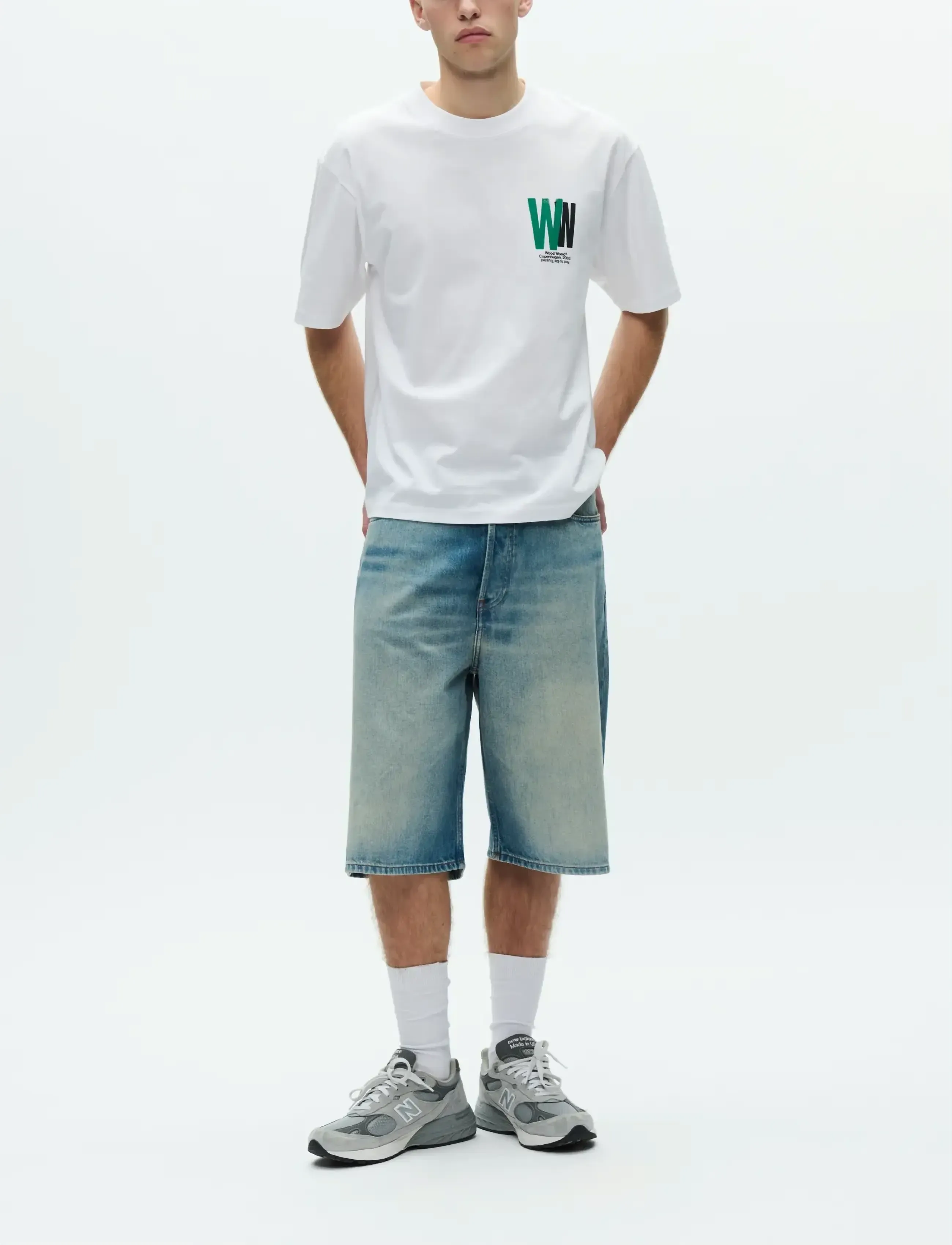 WOOD WOOD - WWGary tee public order 25220 - short-sleeved t-shirts - bright white - 3