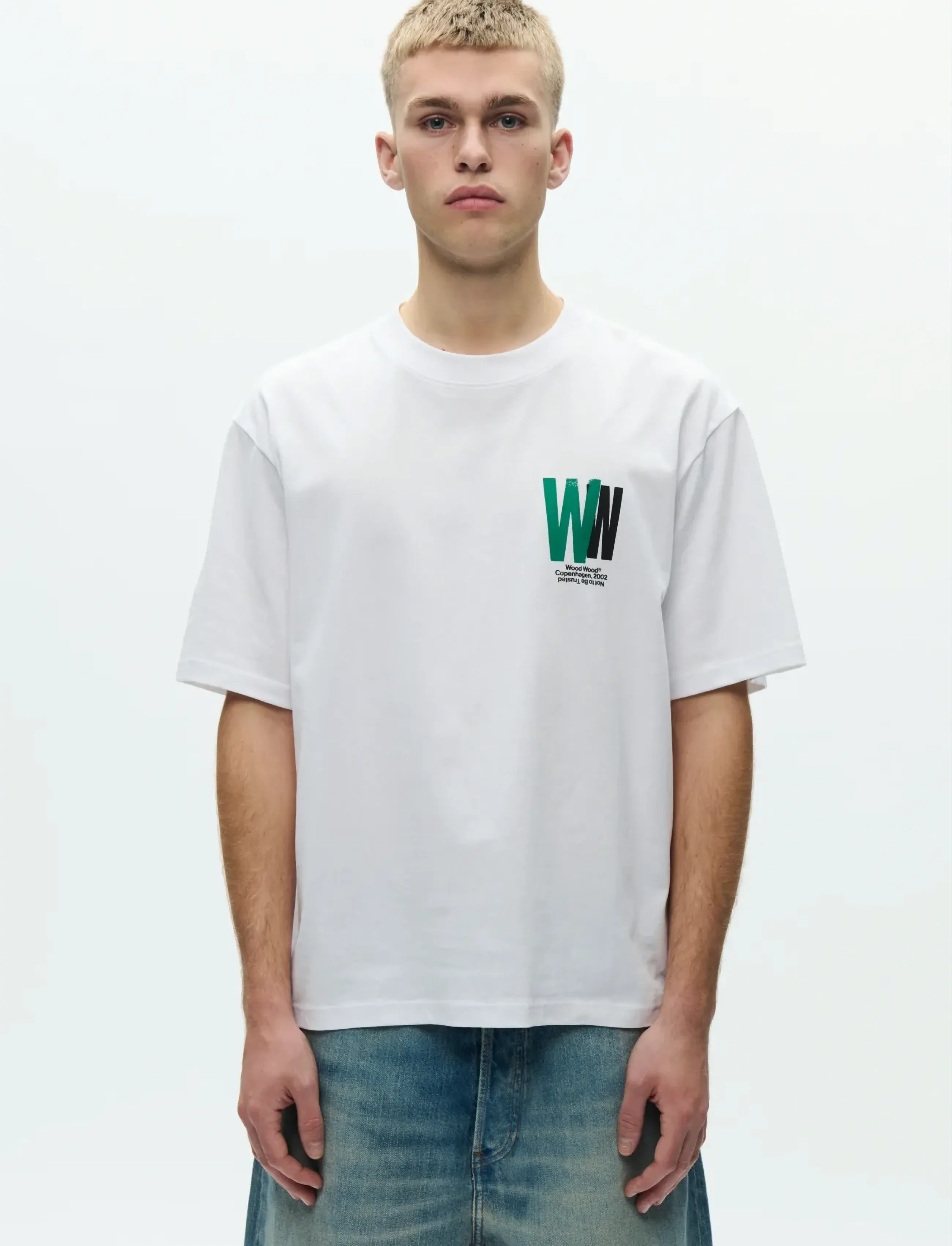 WOOD WOOD - WWGary tee public order 25220 - short-sleeved t-shirts - bright white - 4