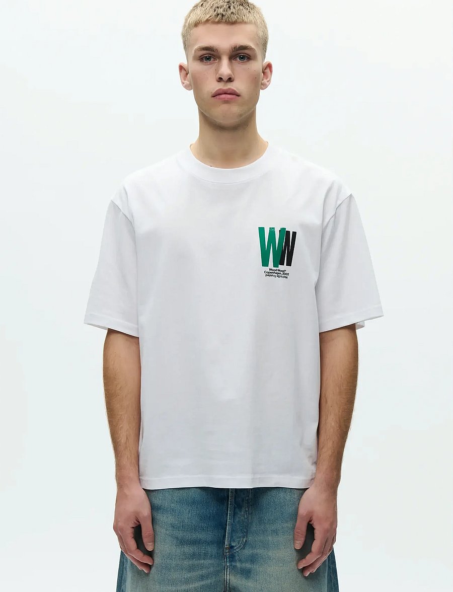 WOOD WOOD - WWGary tee public order 25220 - short-sleeved t-shirts - bright white - 4