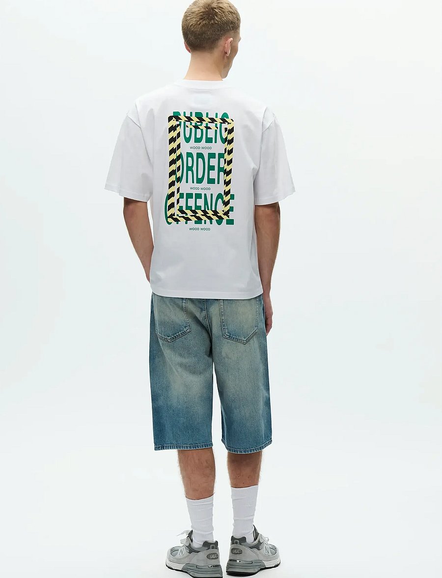 WOOD WOOD - WWGary tee public order 25220 - short-sleeved t-shirts - bright white - 5