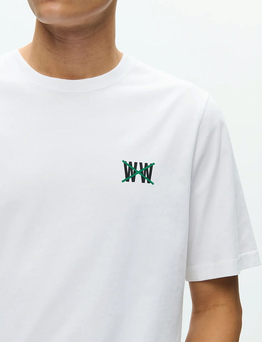 WOOD WOOD - WWBobby tee taxi 25388 - kurzärmelig - bright white - 3