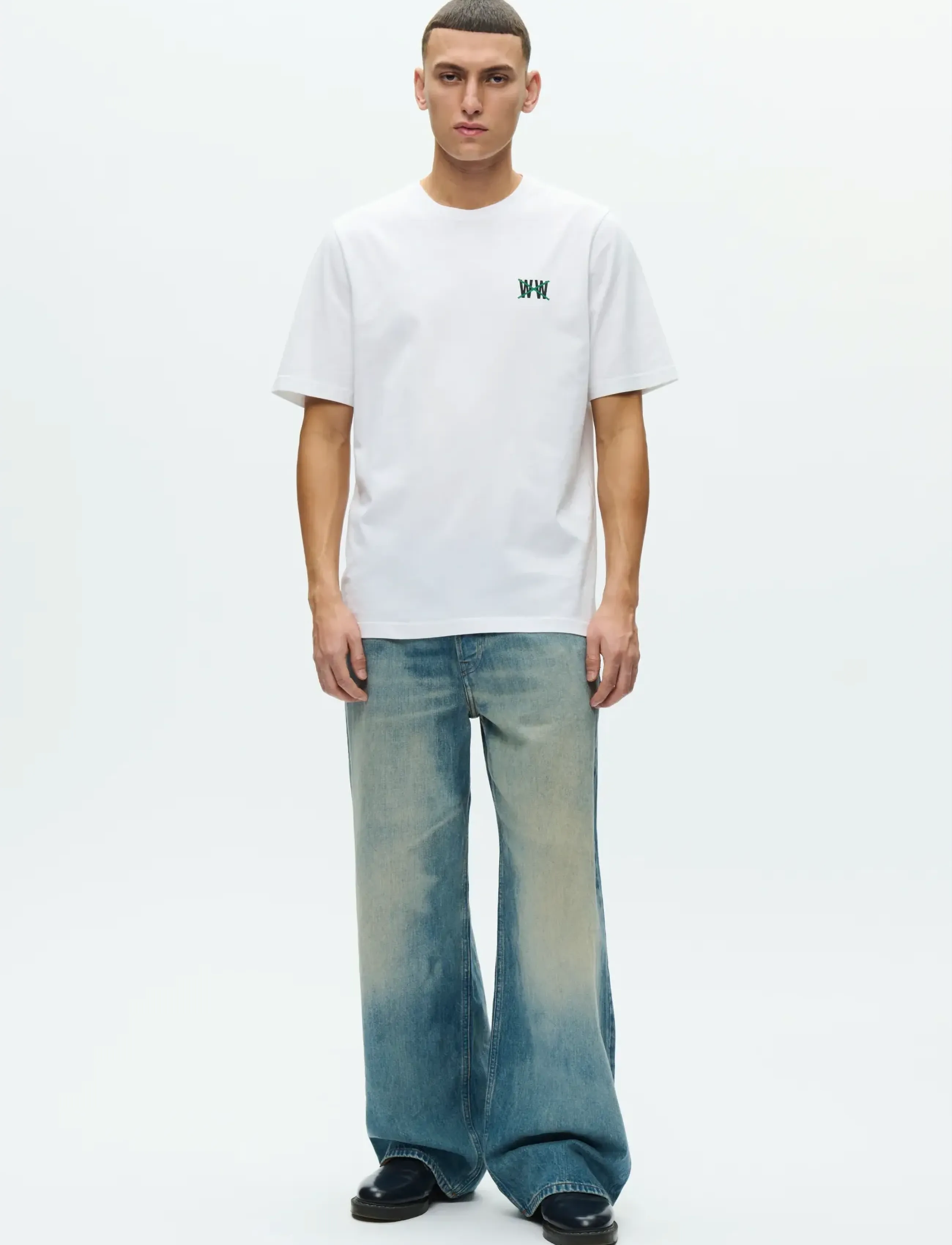 WOOD WOOD - WWBobby tee taxi 25388 - short-sleeved t-shirts - bright white - 4