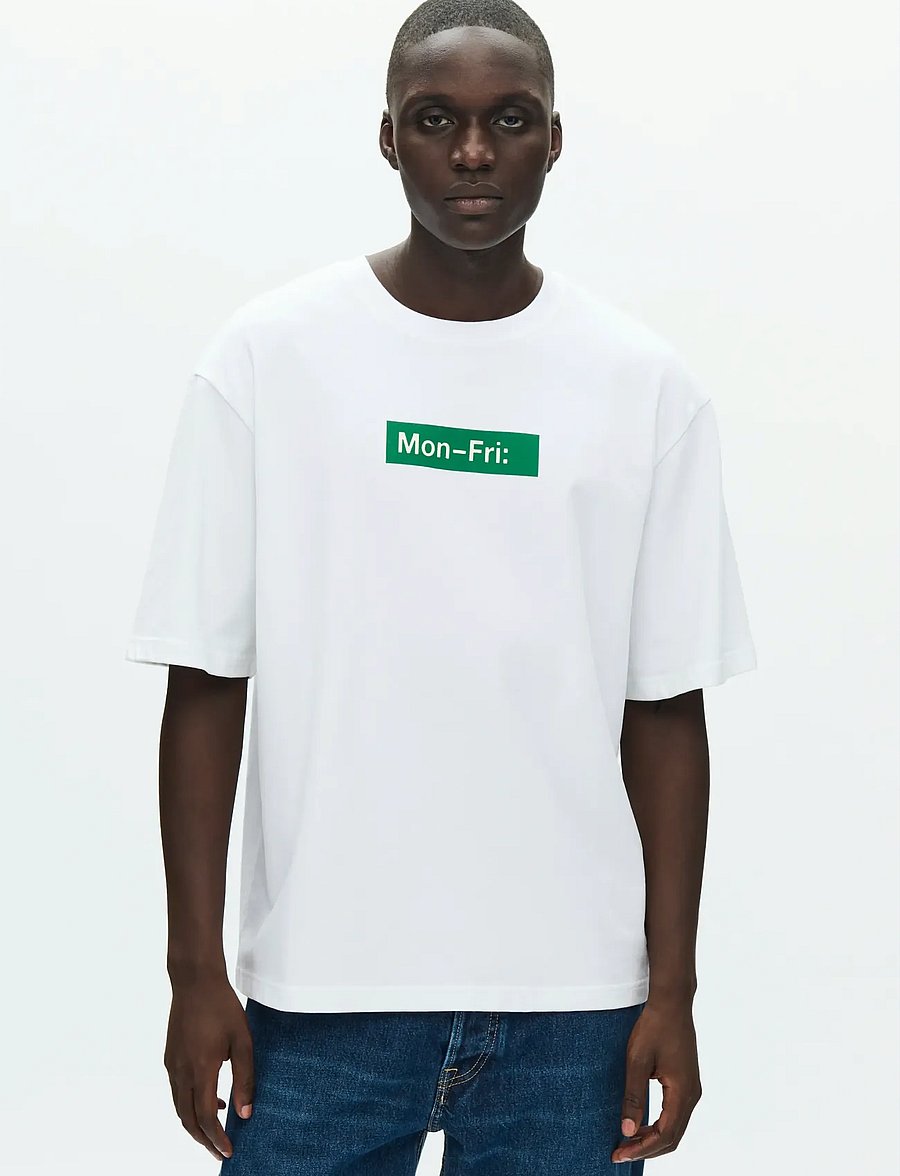 WOOD WOOD - WWGary tee mon-fri 25222 - kurzärmelig - bright white - 3