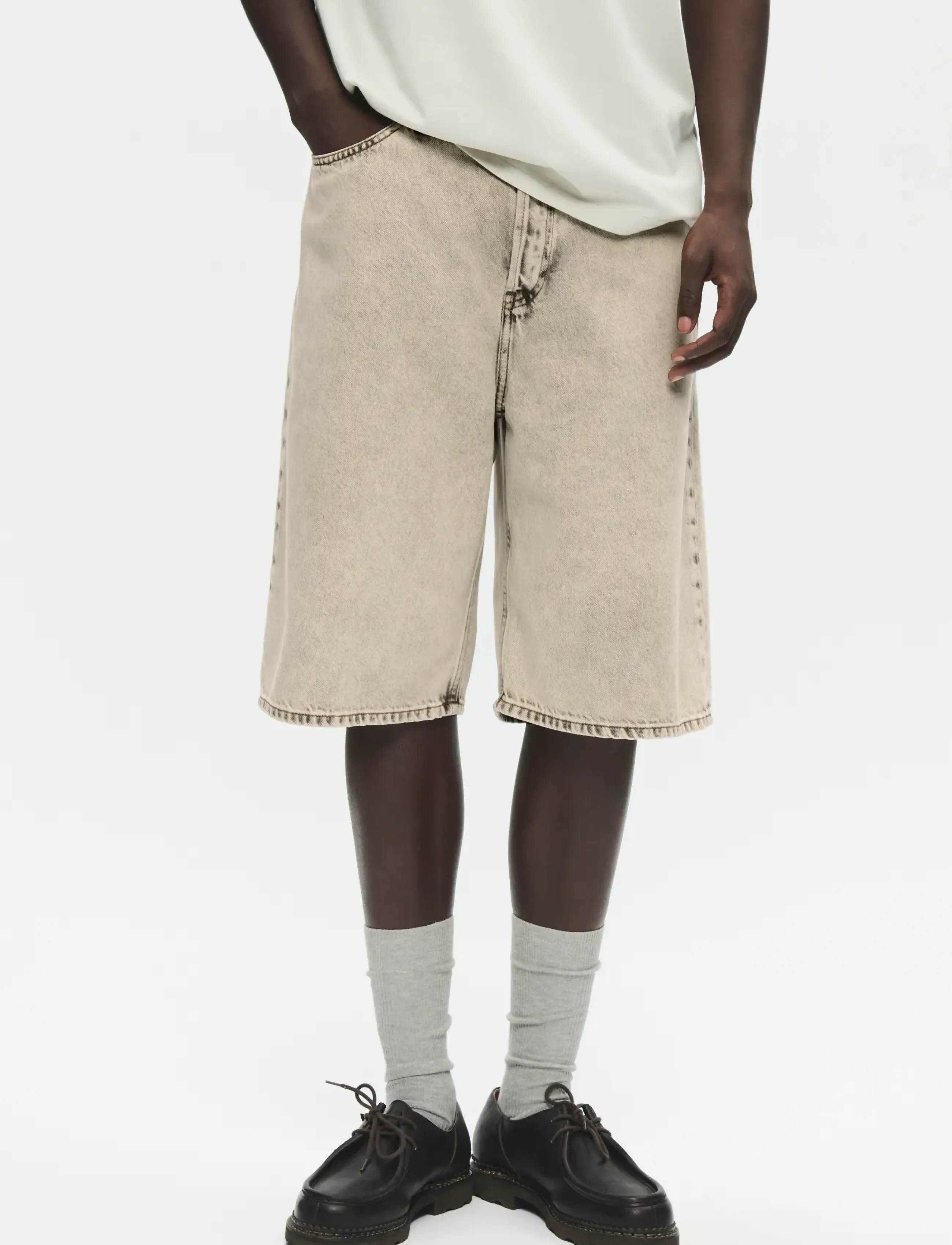 WOOD Wwtype 16 Jorts 25379, 28, Shorts, Beige - Denim Männerswear