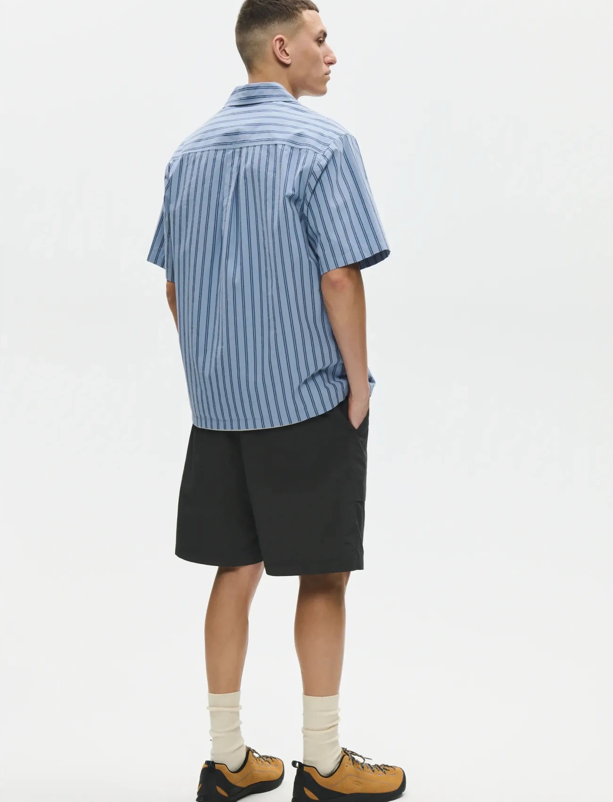 WOOD WOOD - WWNico SS shirt 25391 - basic skjortor - rainwashed stripe - 4