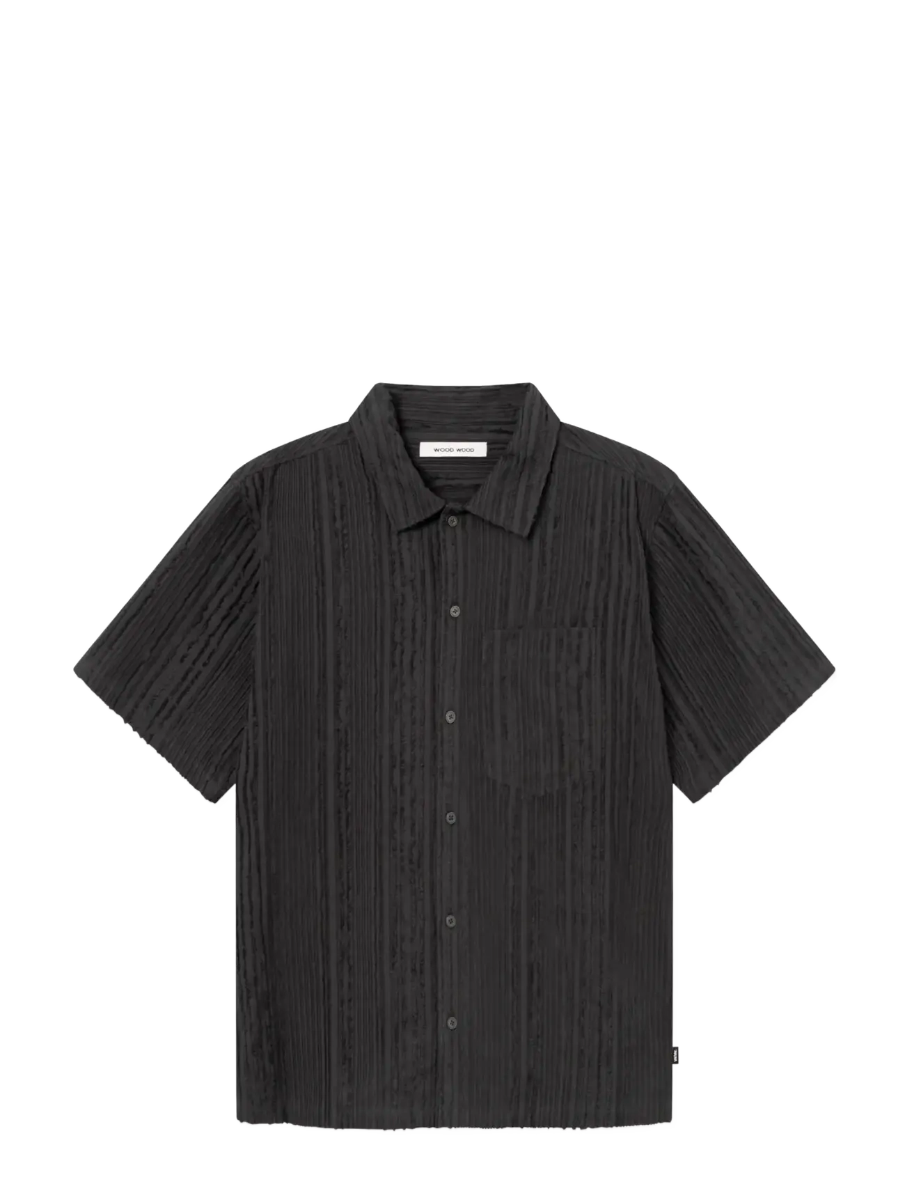 WOOD WOOD - WWCarter SS shirt 25410 - basic skjorter - pirate black - 1