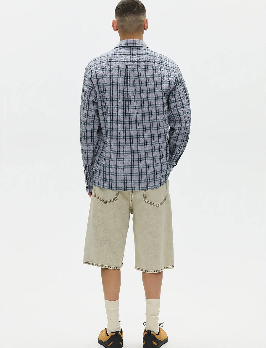 WOOD WOOD - WWNico X shirt 25348 - basic-hemden - minimal gray check - 2