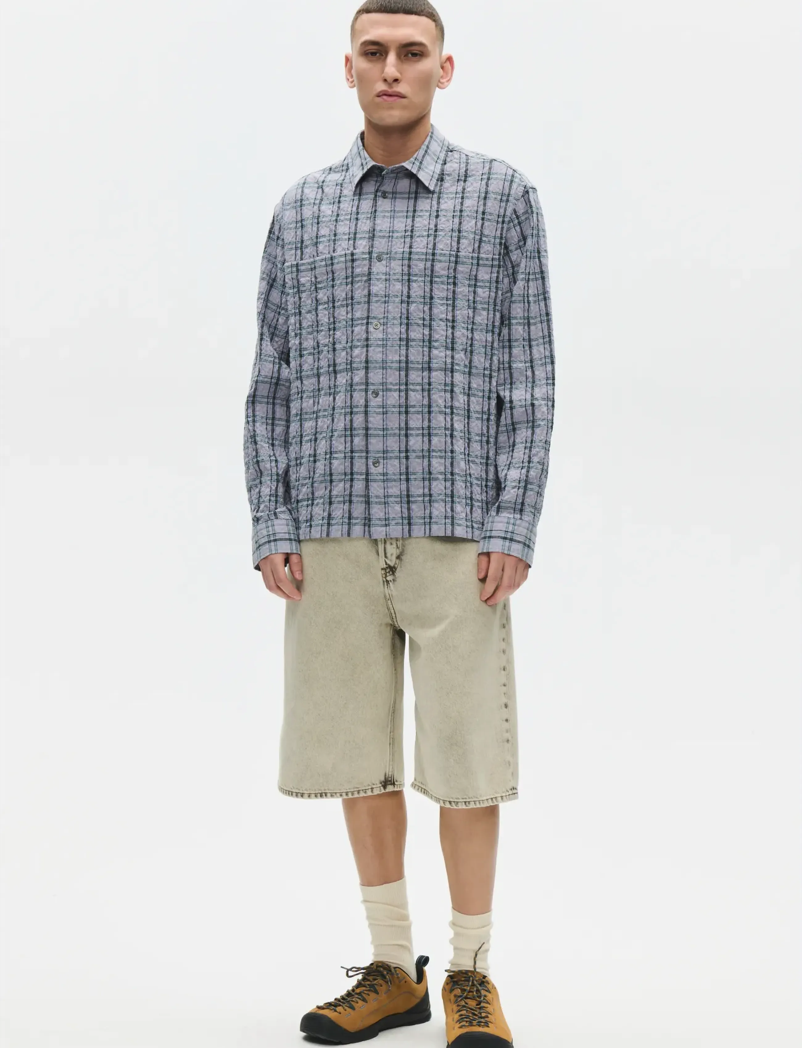 WOOD WOOD - WWNico X shirt 25348 - basic skjorter - minimal gray check - 3