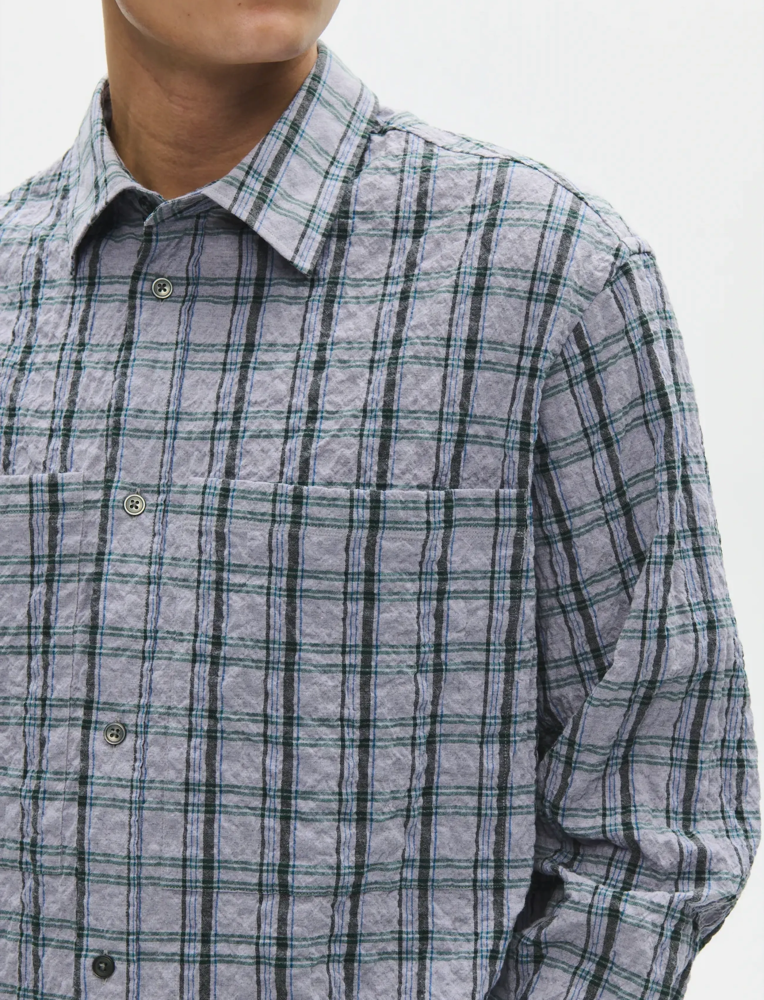 WOOD WOOD - WWNico X shirt 25348 - basic skjorter - minimal gray check - 4