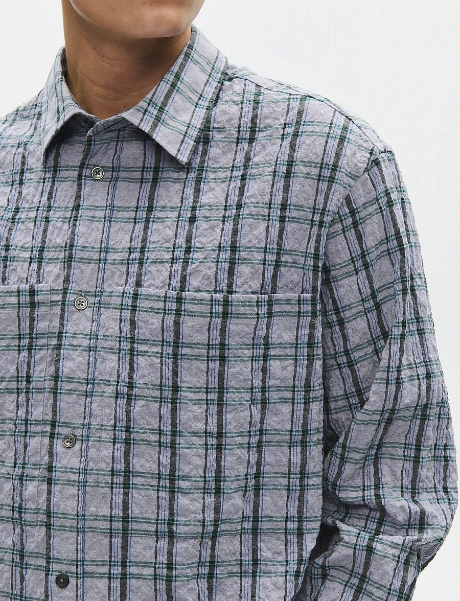 WOOD WOOD - WWNico X shirt 25348 - basic-hemden - minimal gray check - 4