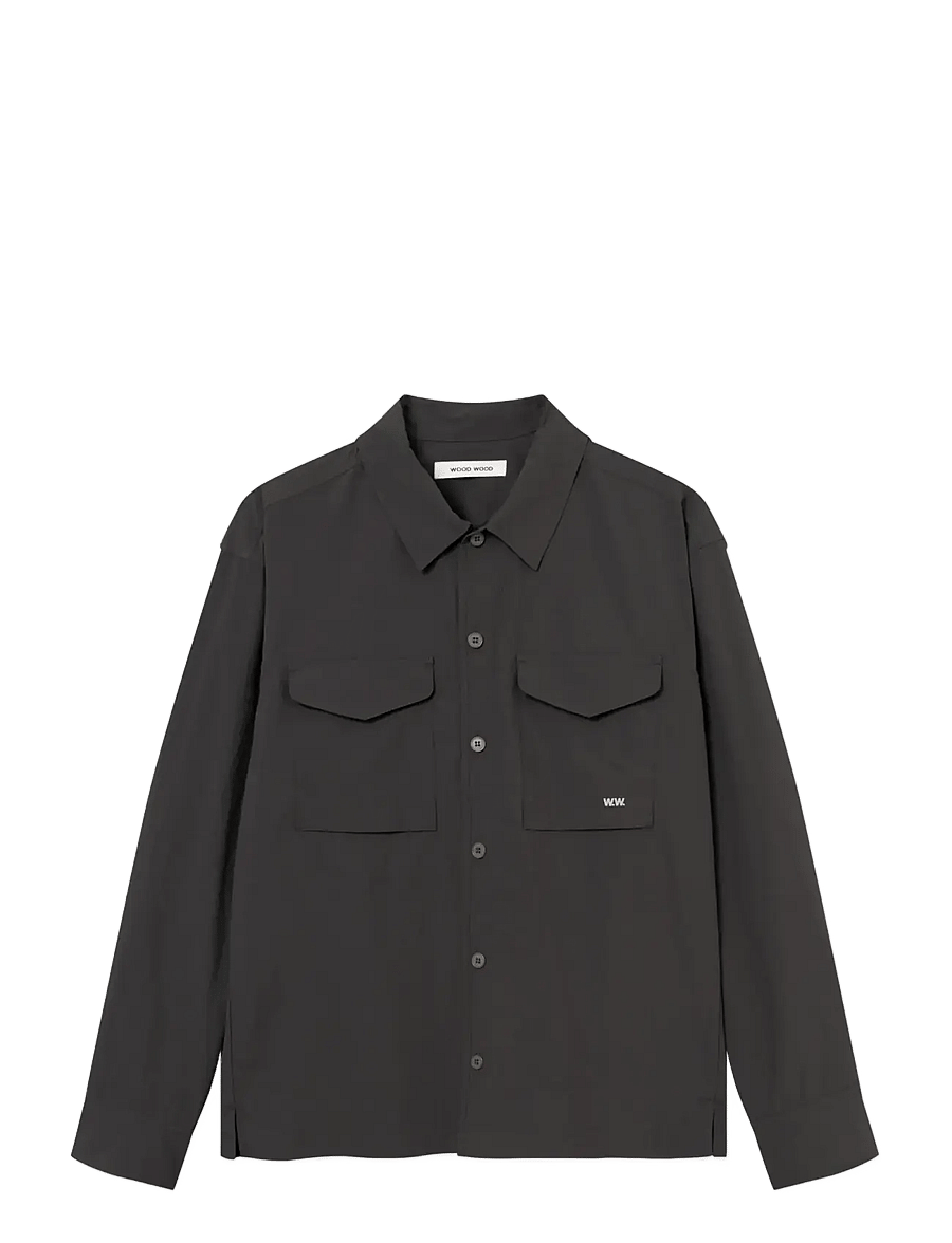WOOD WOOD - WWDavid overshirt 25412 - shop by style - pirate black - 1