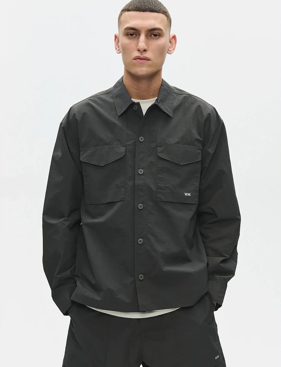 WOOD WOOD - WWDavid overshirt 25412 - shop by style - pirate black - 0