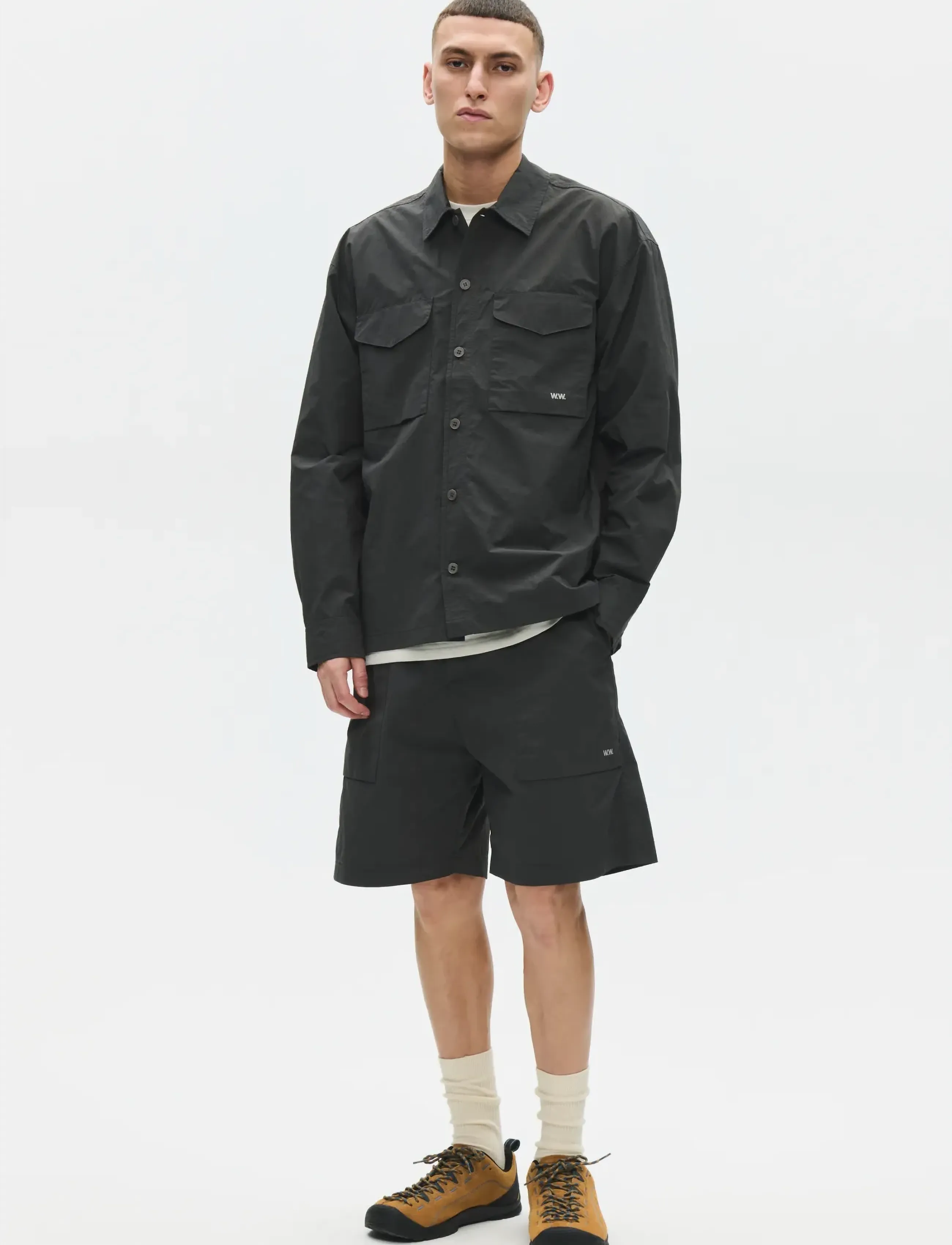 WOOD WOOD - WWDavid overshirt 25412 - marškinių tipo švarkai - pirate black - 3