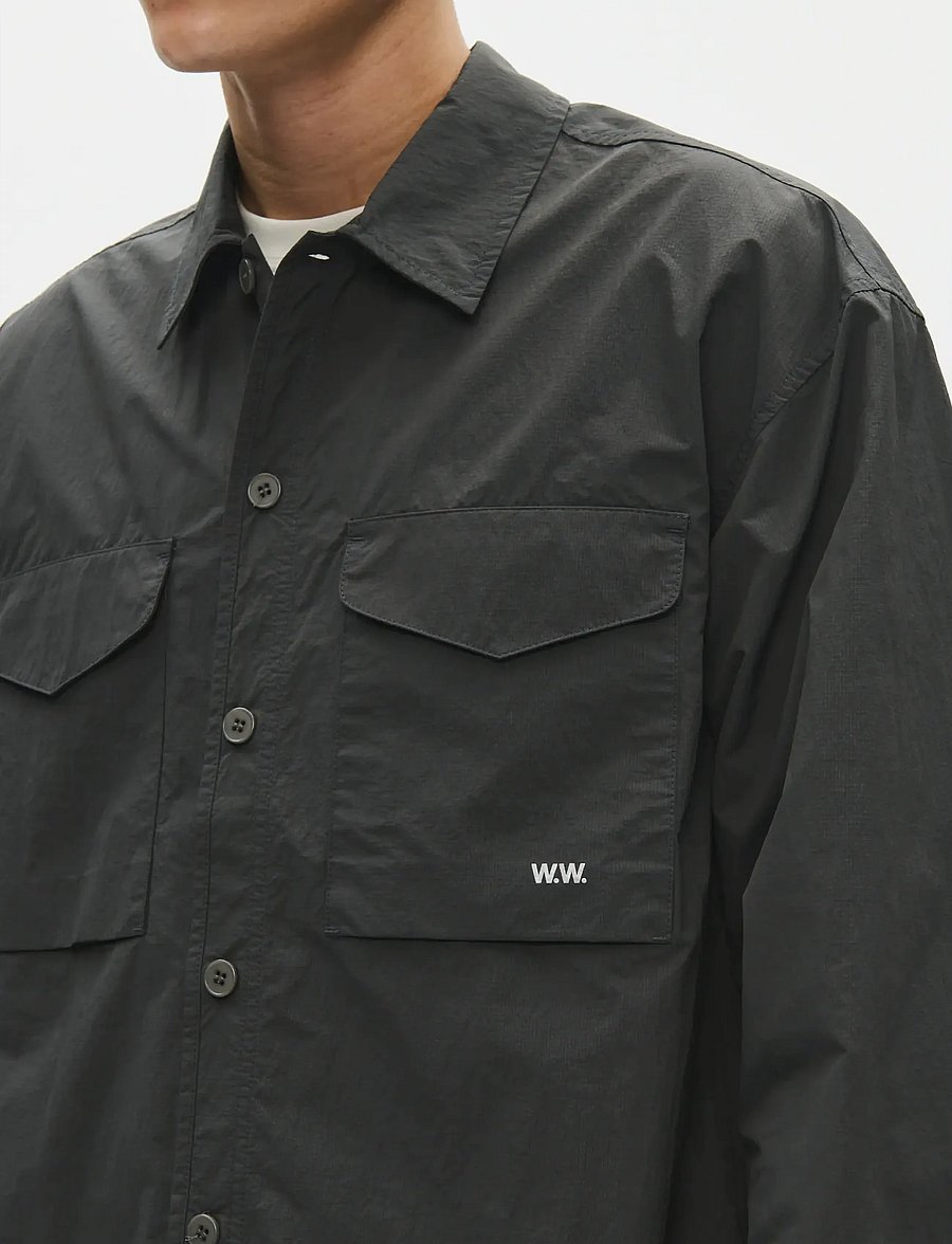 WOOD WOOD - WWDavid overshirt 25412 - shop by style - pirate black - 4