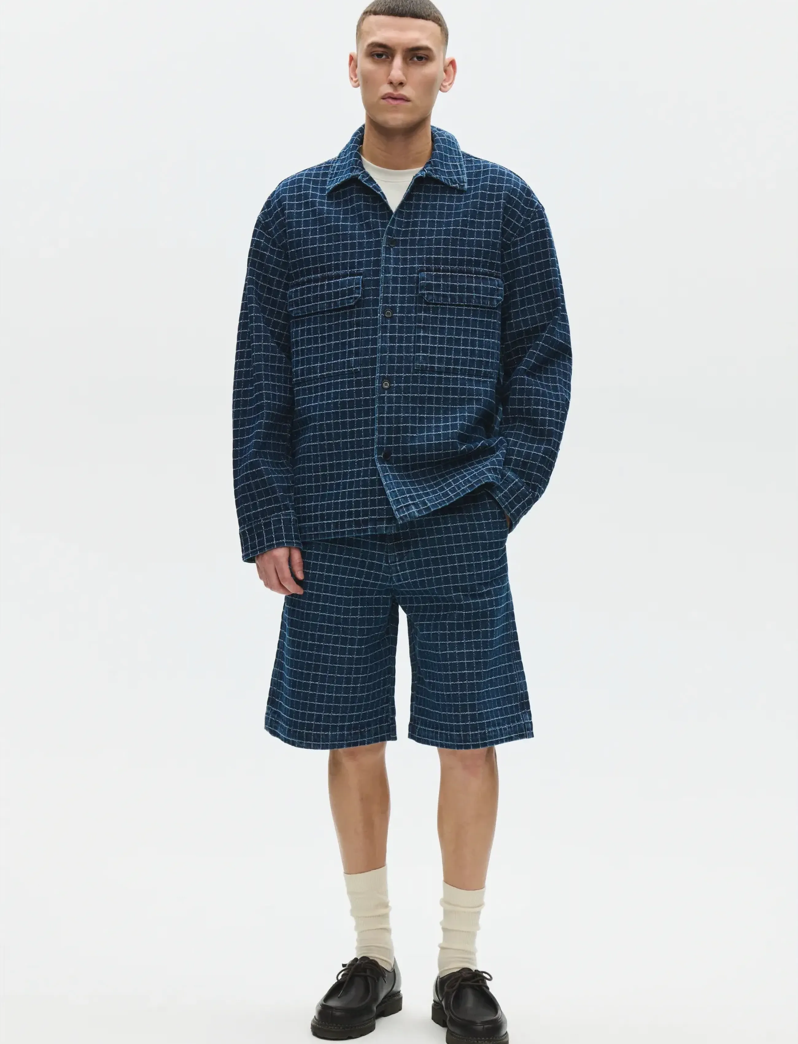 WOOD WOOD - WWDavid overshirt 25421 - marškinių tipo švarkai - denim check - 3