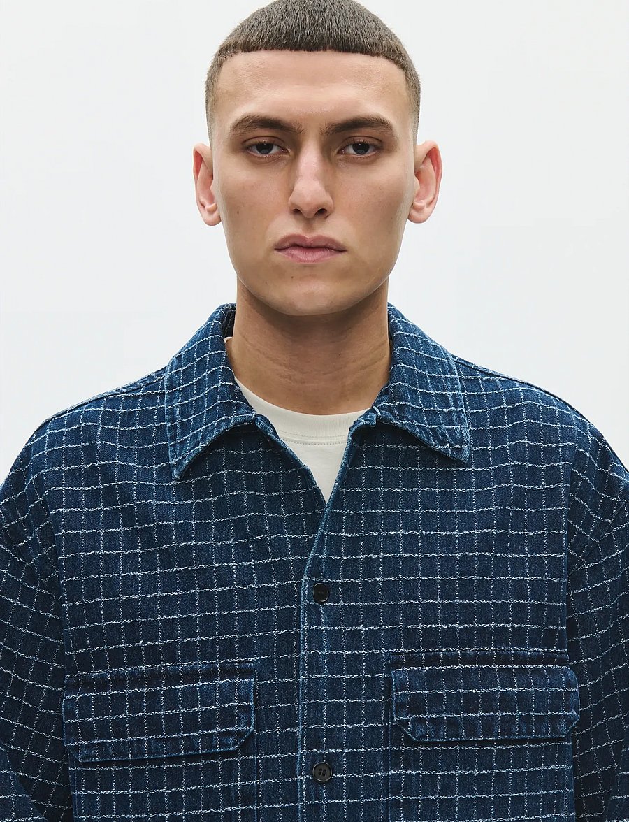 WOOD WOOD - WWDavid overshirt 25421 - shop efter stil - denim check - 4