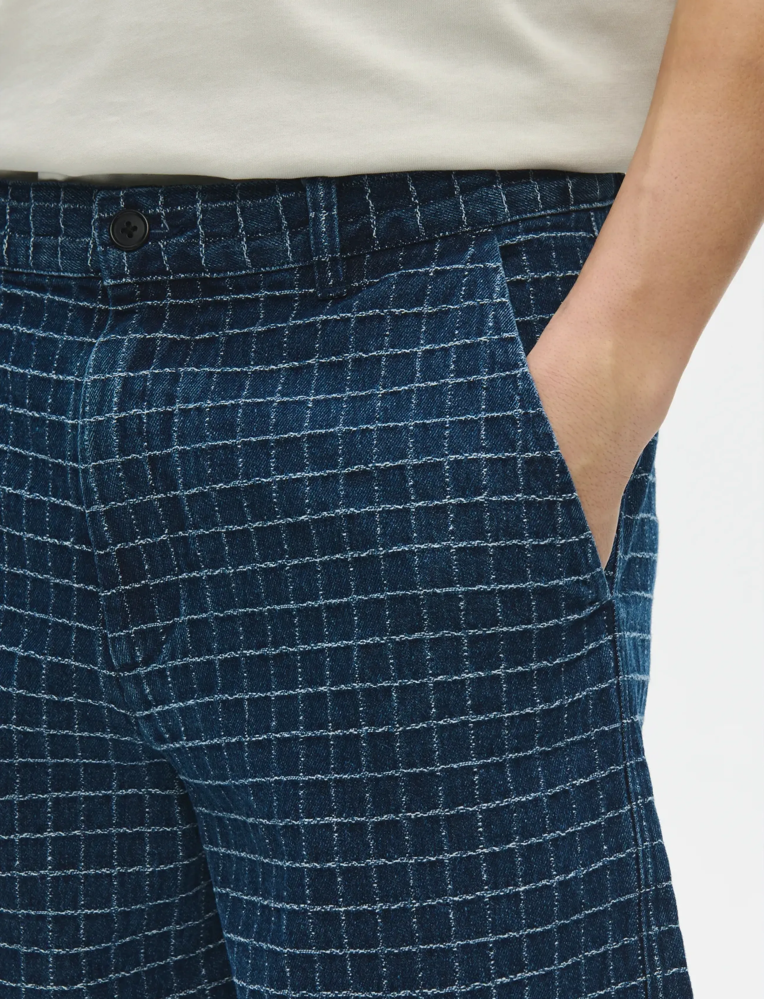 WOOD WOOD - WWLuca shorts 25421 - casual shorts - denim check - 4
