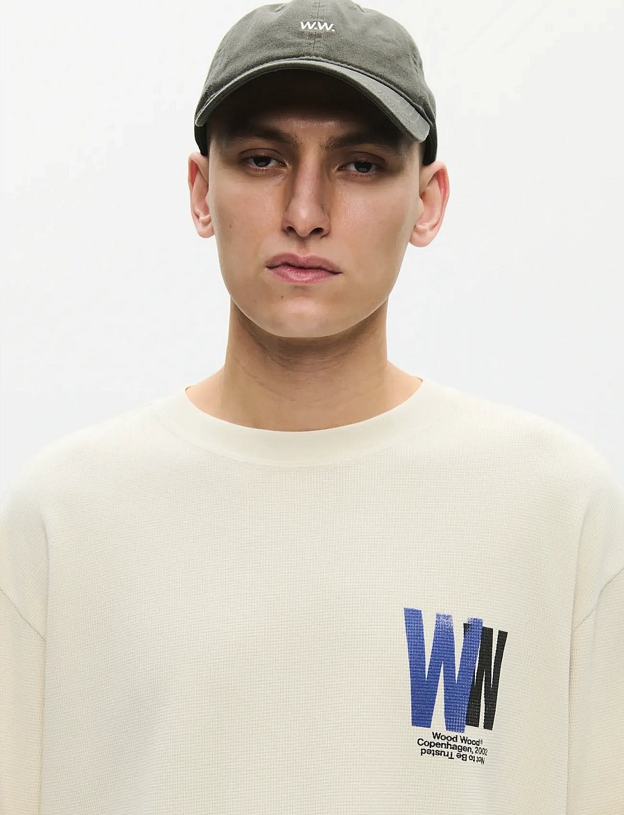 WOOD WOOD - WWKeisan ls tee 25414 - langærmede t-shirts - silver birch - 4