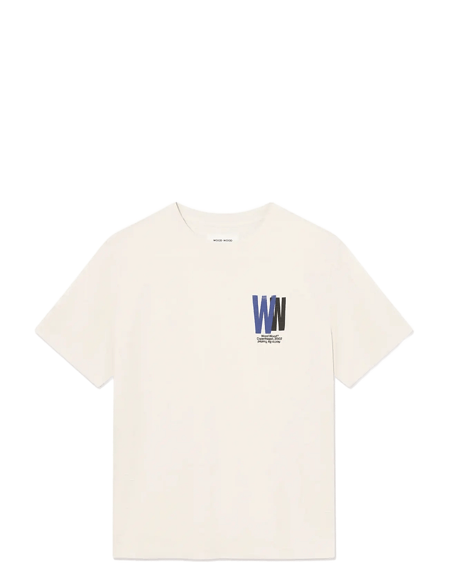 WOOD WOOD - WWGary tee 25414 - short-sleeved t-shirts - silver birch - 1