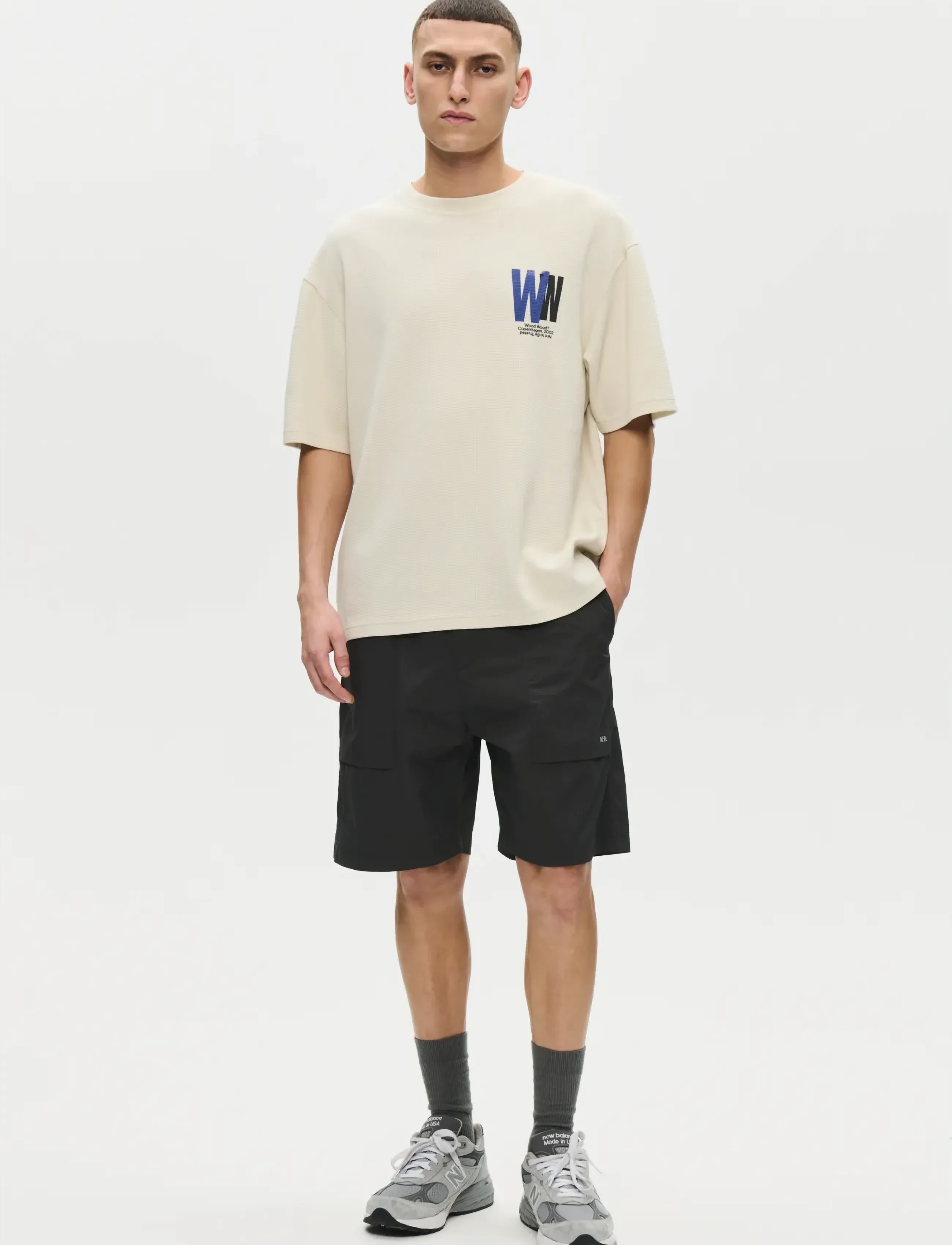WOOD WOOD - WWGary tee 25414 - kortärmade t-shirts - silver birch - 2